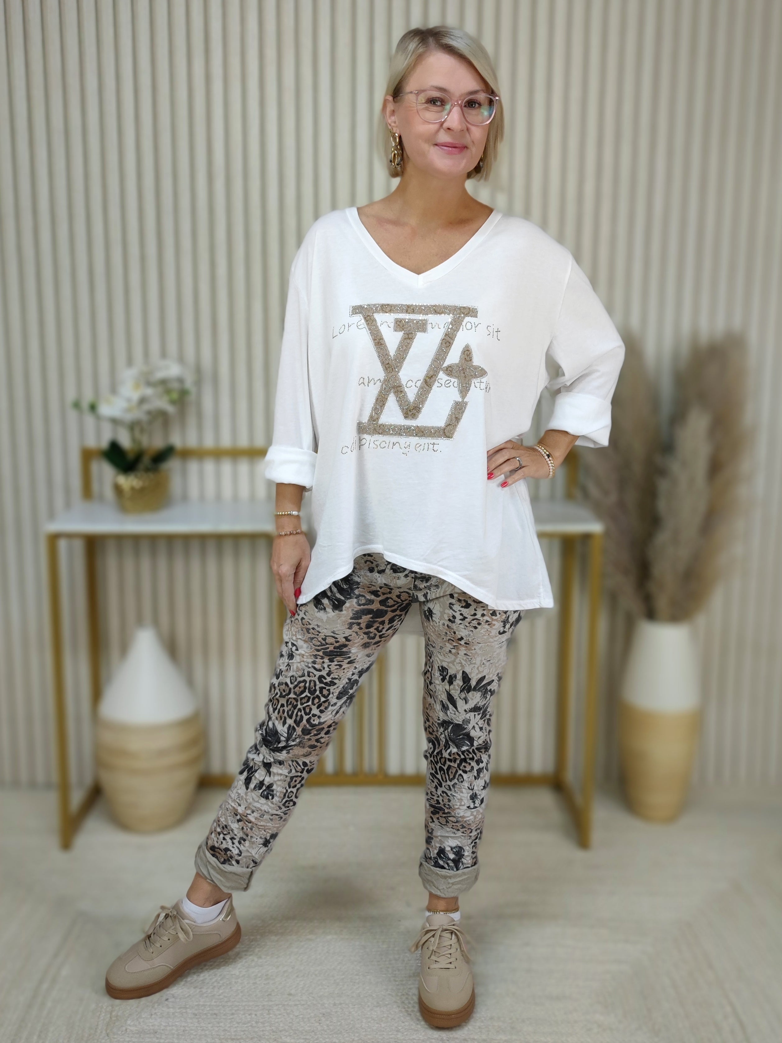 Langarmshirt "Luisa" weiss (40-44)