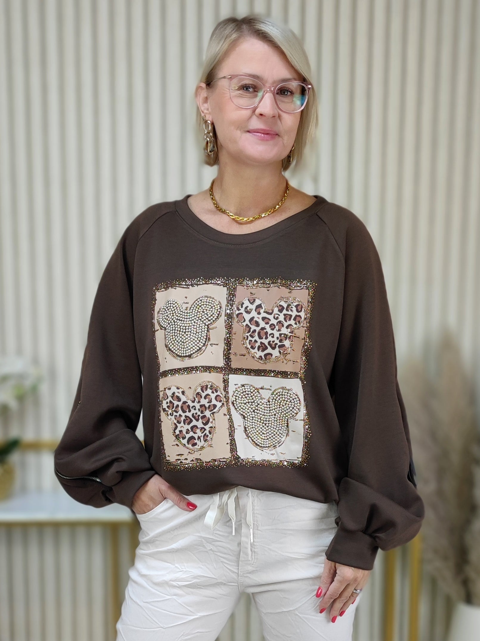 Sweatshirt "Mick" schoko (38-44)