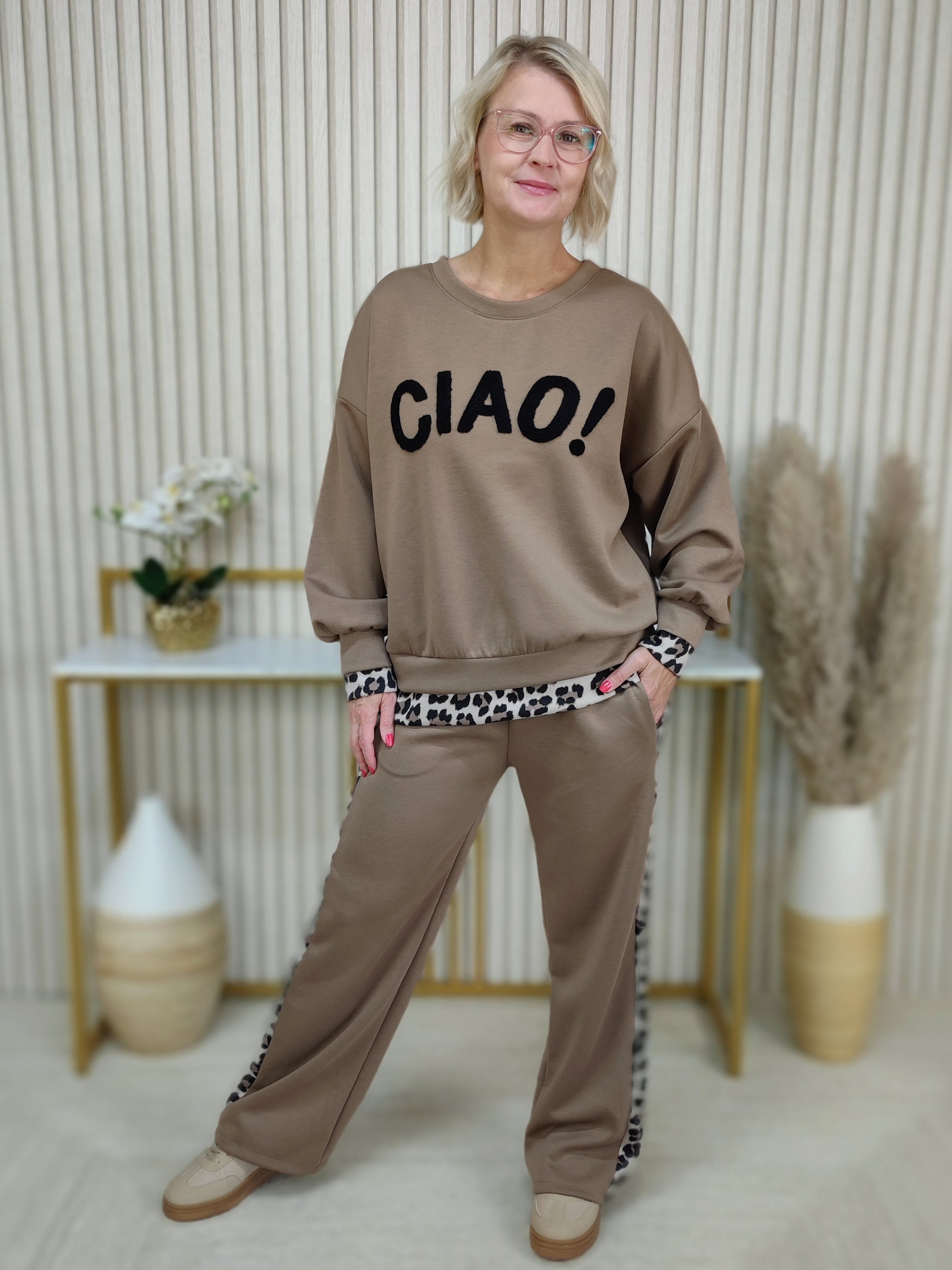 Sweatshirt "Ciao Bella" cappuccino (36-42/44)