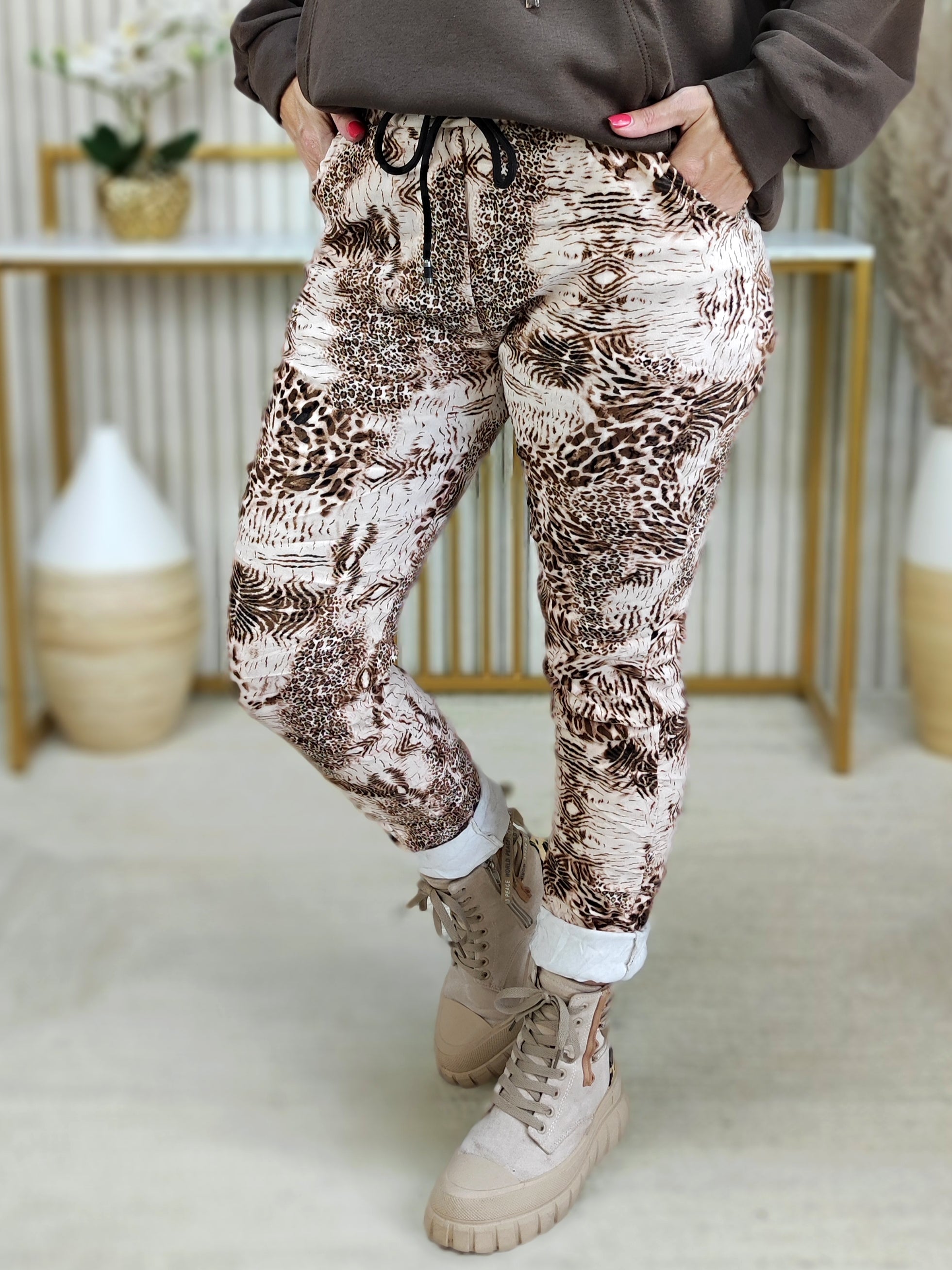 Joggpant "Animal" gemustert (38-42)