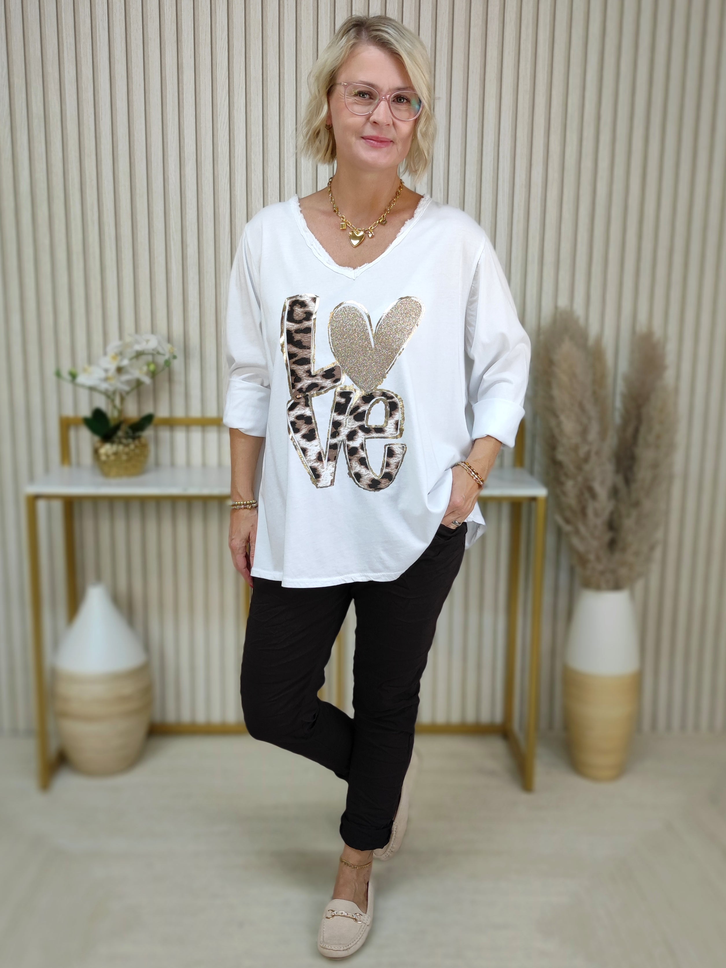 Langarmshirt "Emma" weiss (40-44)