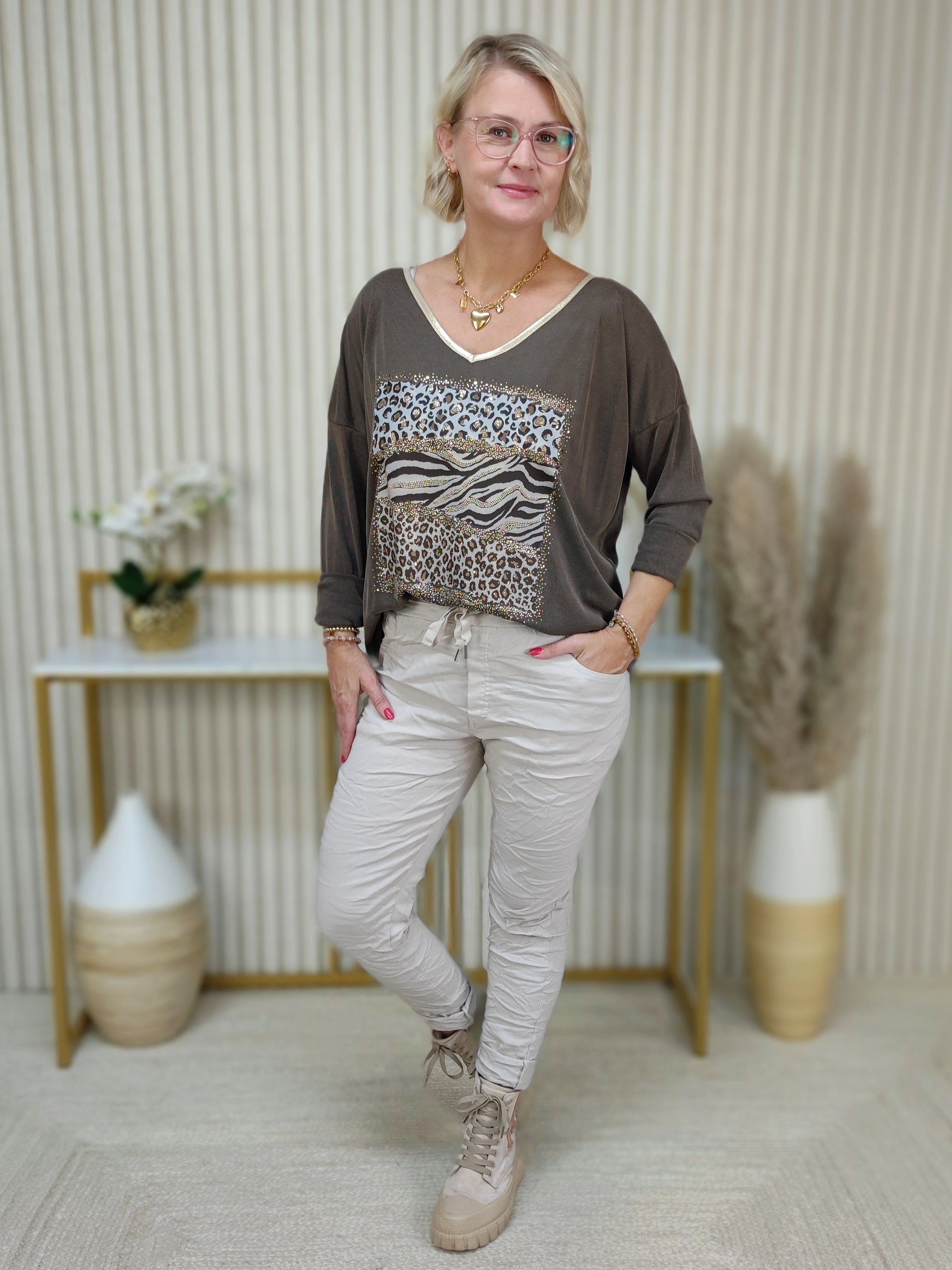 Stretchhose/Joggpant beige (36-42/44)