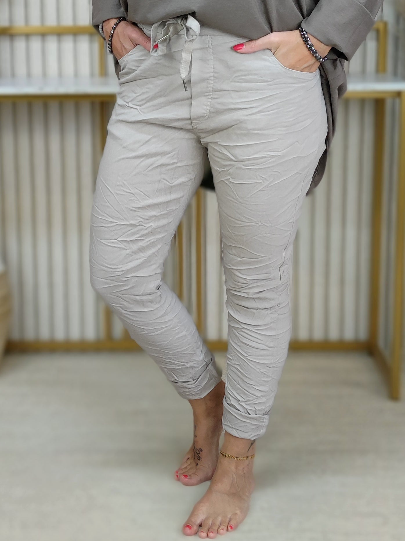 Stretchhose/Joggpant grau (36-42/44)