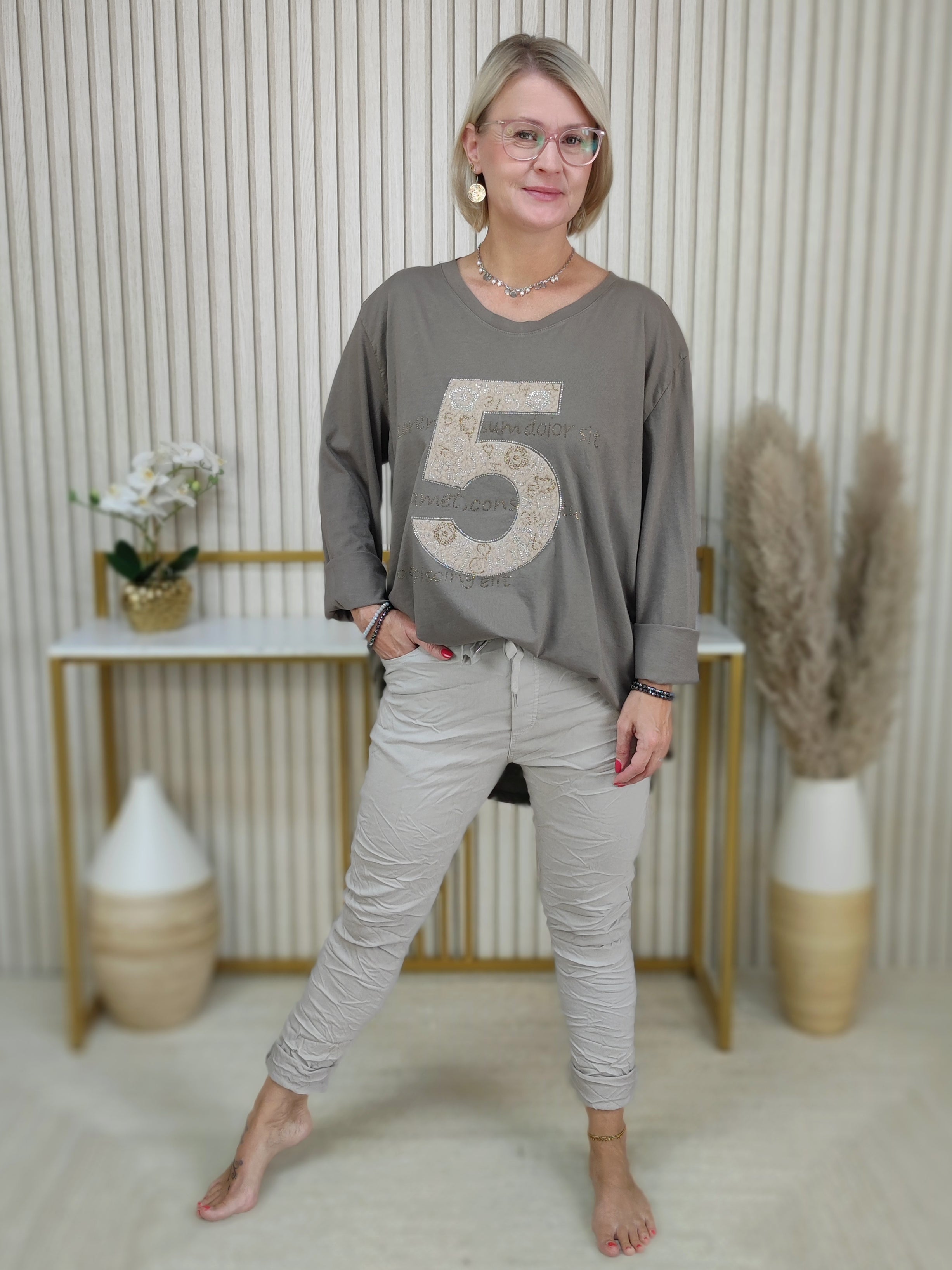 Stretchhose/Joggpant grau (36-42/44)