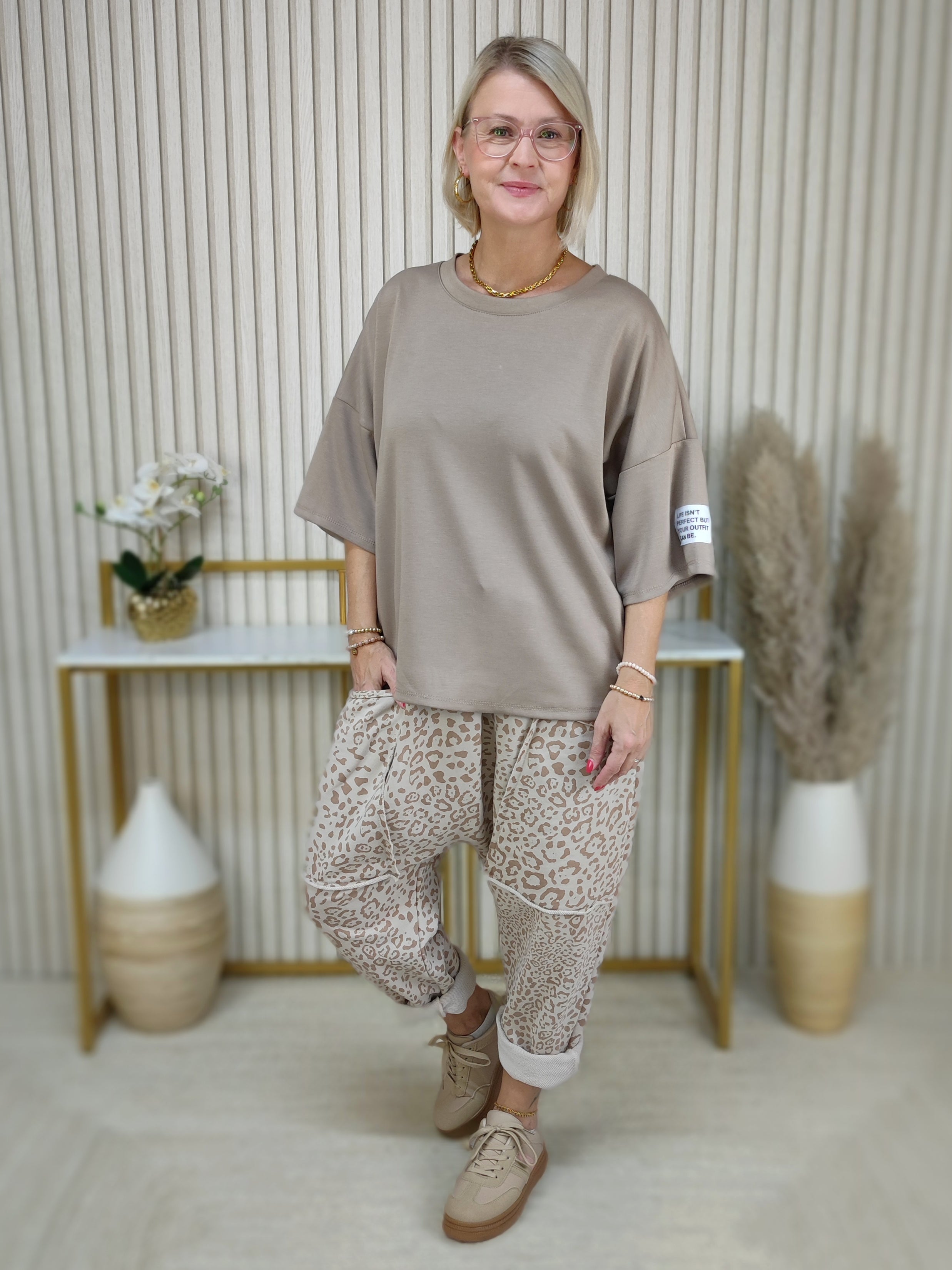 Shirt unifarben mud (40-44)