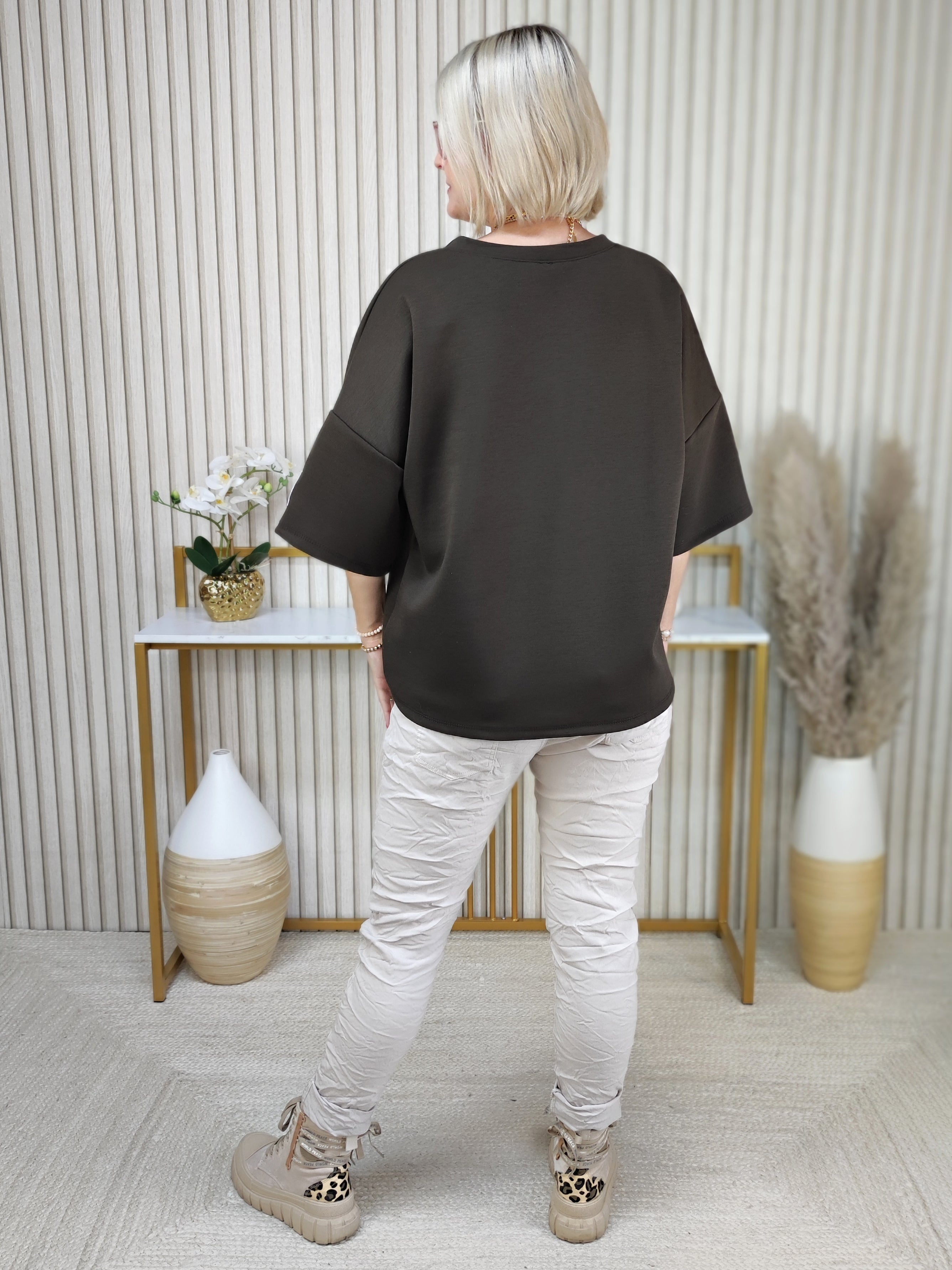 Shirt unifarben schoko (40-44)