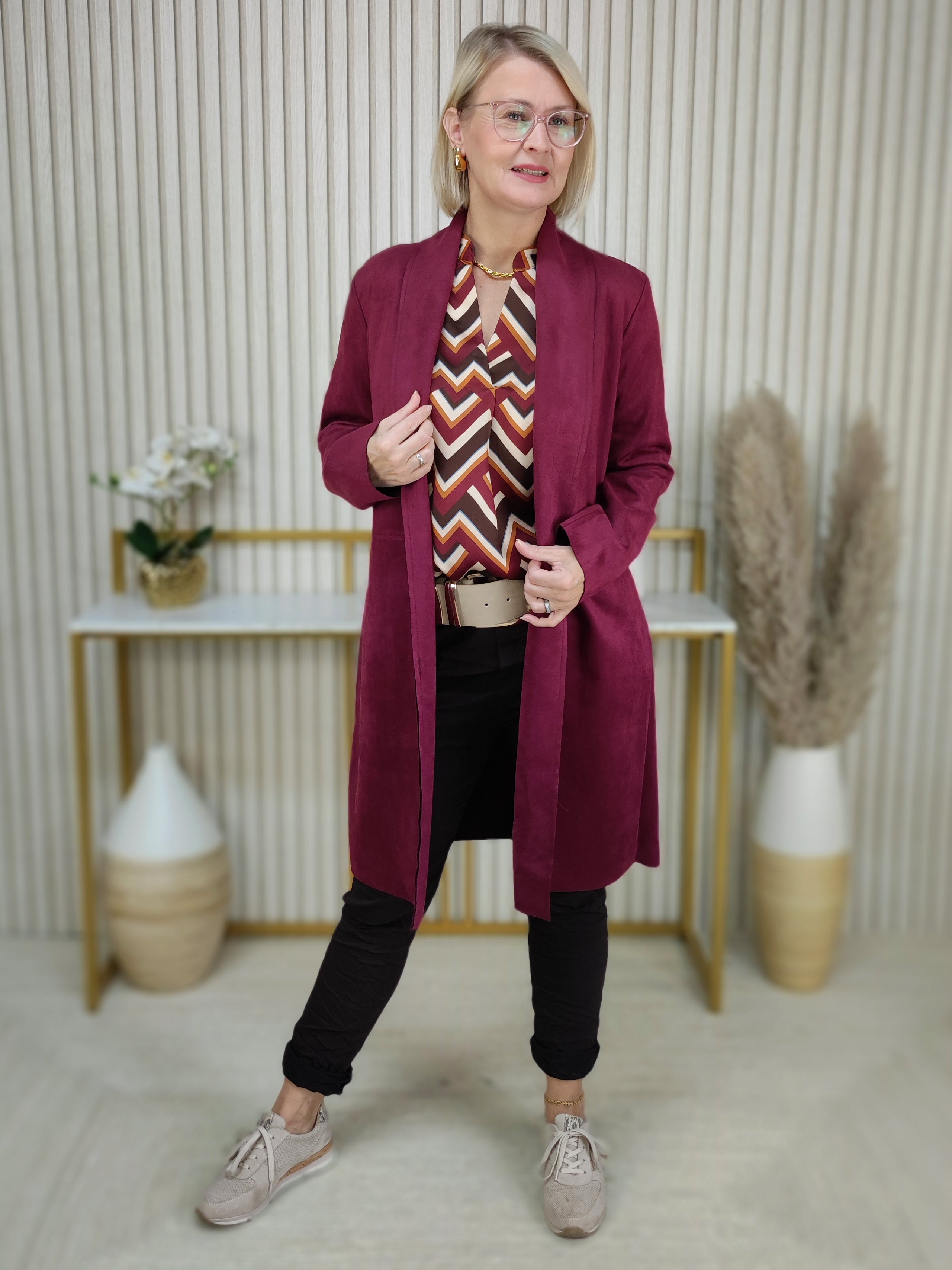Leichter Mantel vino (36-42)