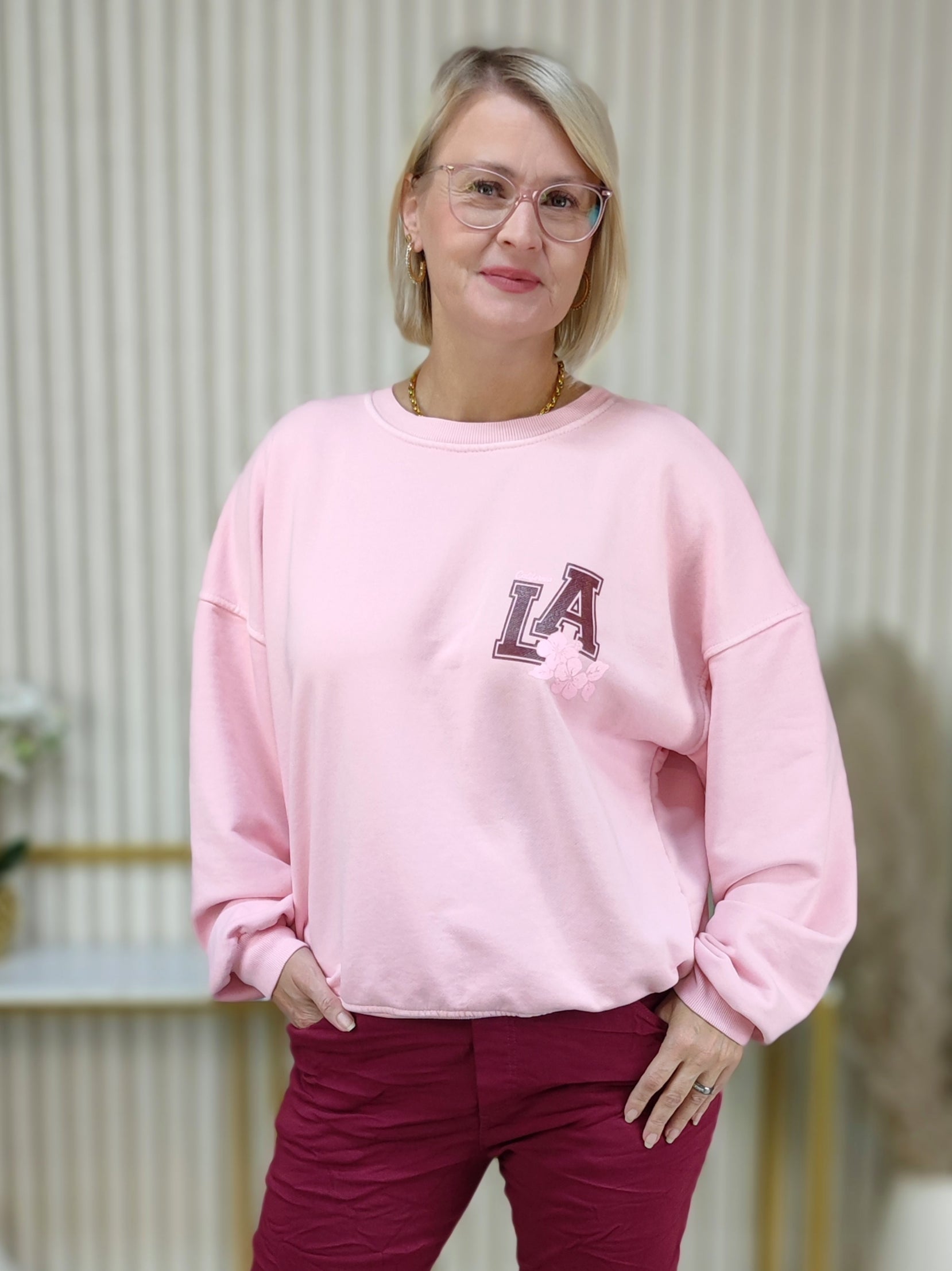 Sweatshirt "California" rosa (38-42/44)
