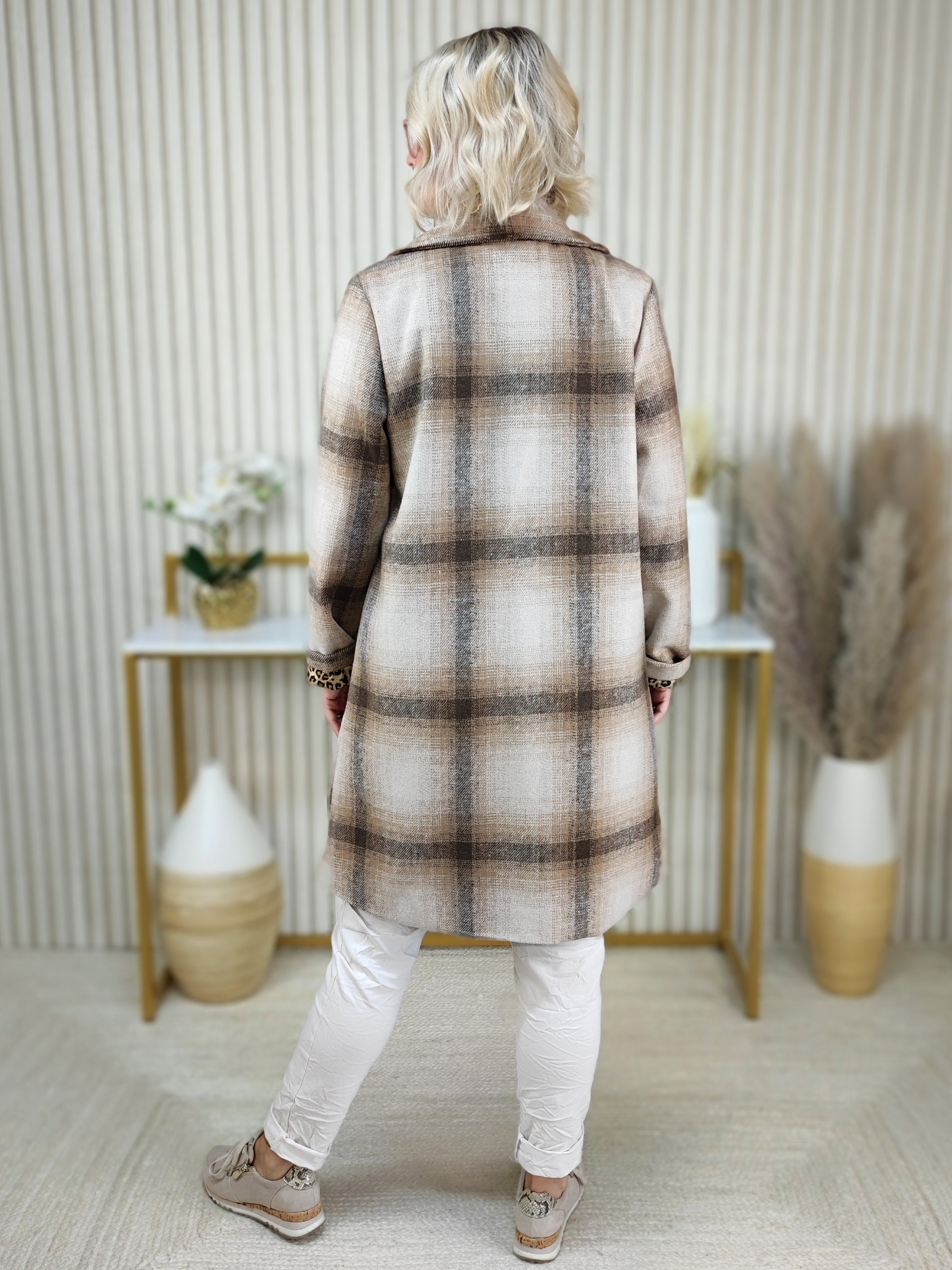 Mantel "Emily" braun/beige (36-40/42)