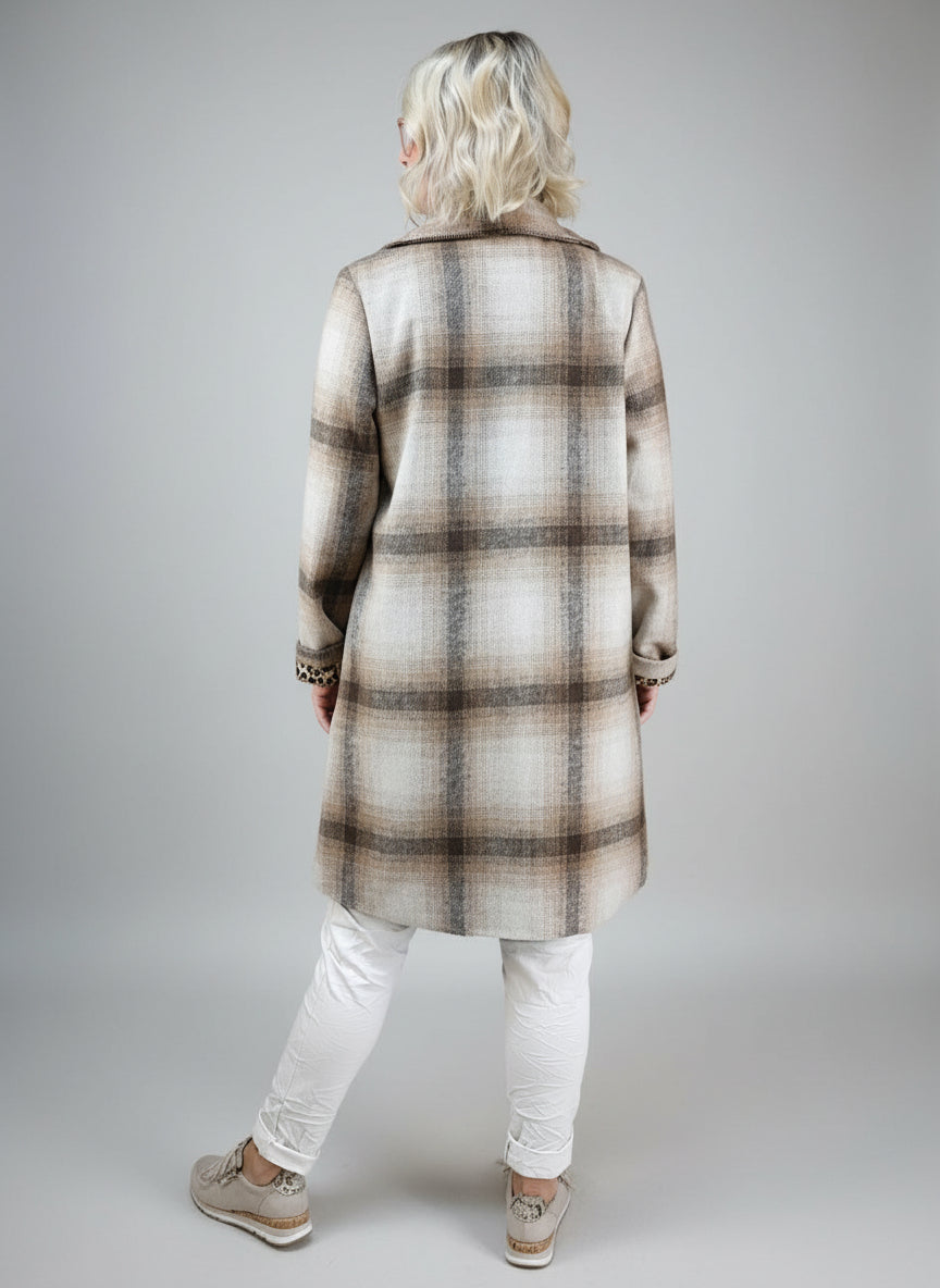 Mantel "Emily" braun/beige (36-40/42)