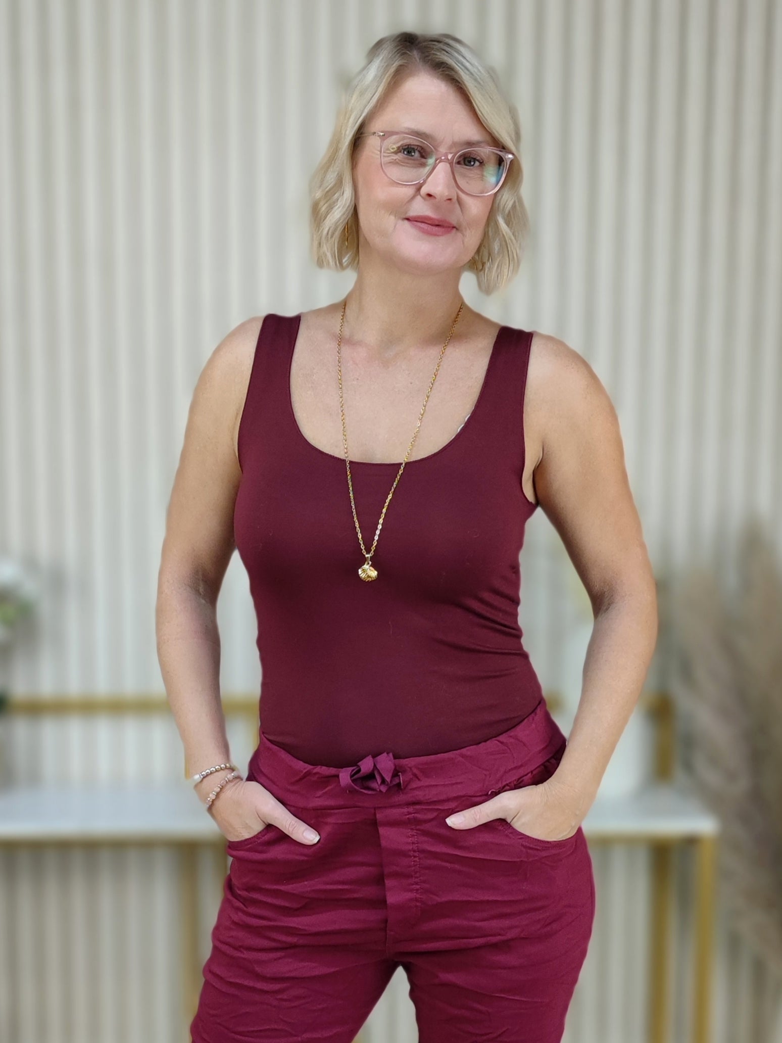 Shirt Top in vino (36-40/42)