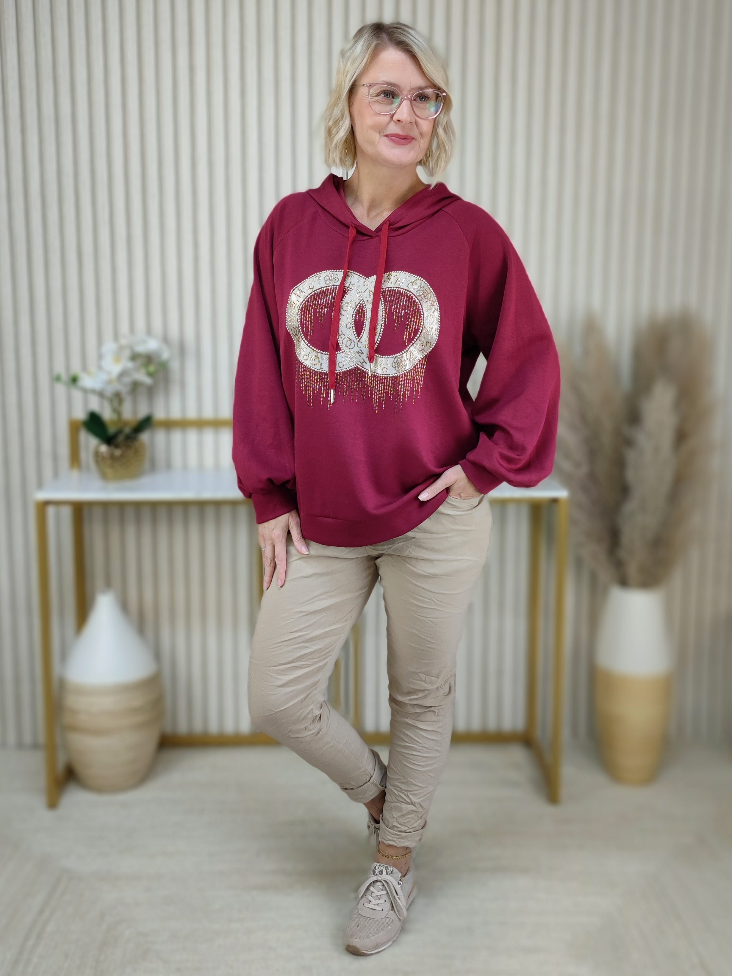 Sweatshirt/Hoodie "Circle" vino (36-42)