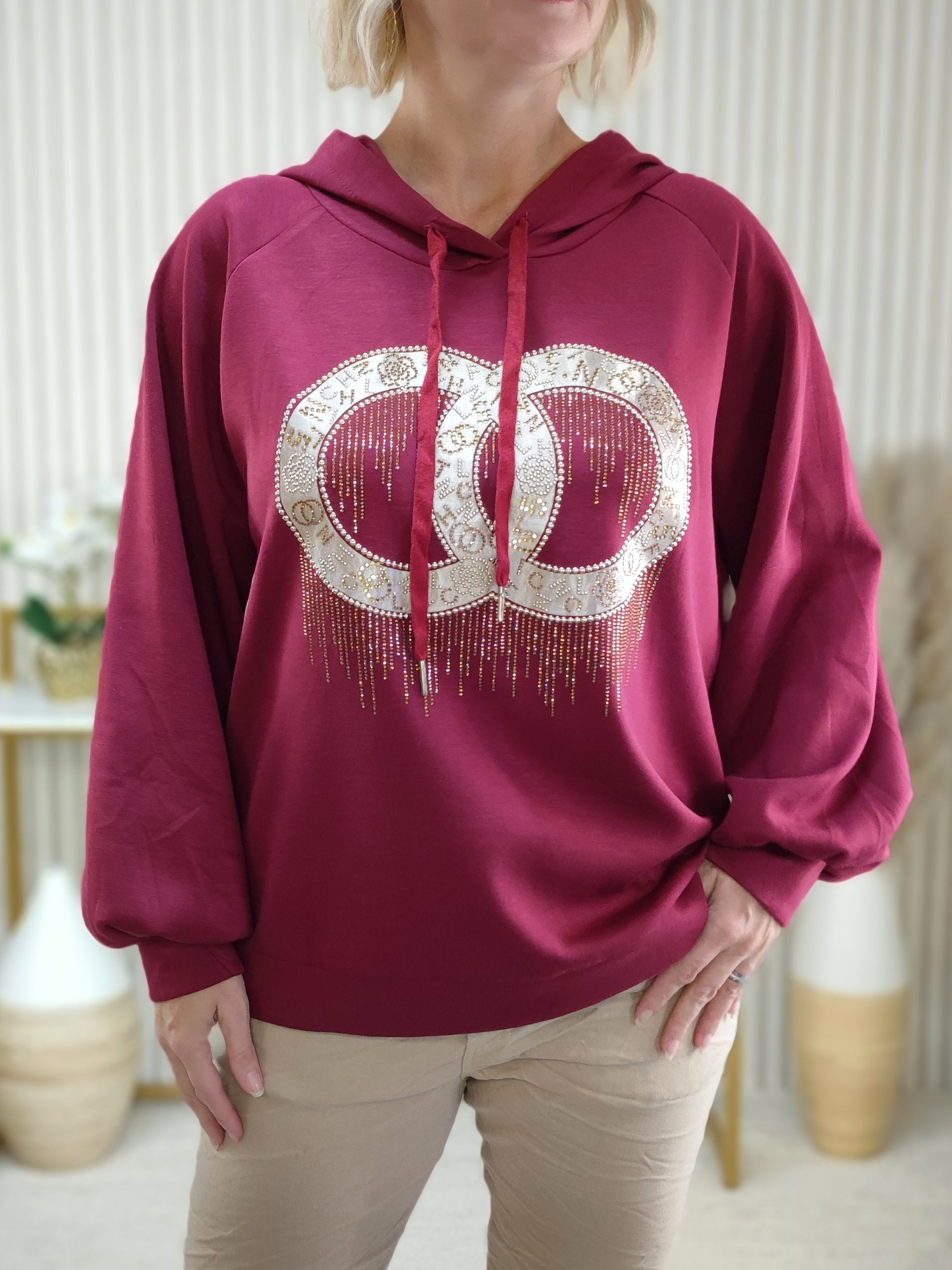 Sweatshirt/Hoodie "Circle" vino (36-42)