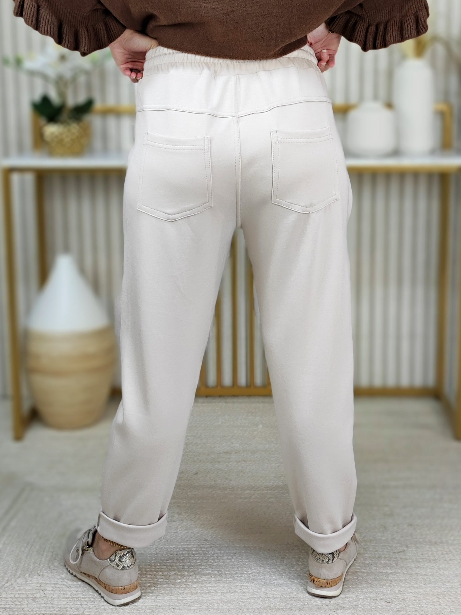 Stoffhose Leoherz hellbeige (36-42)