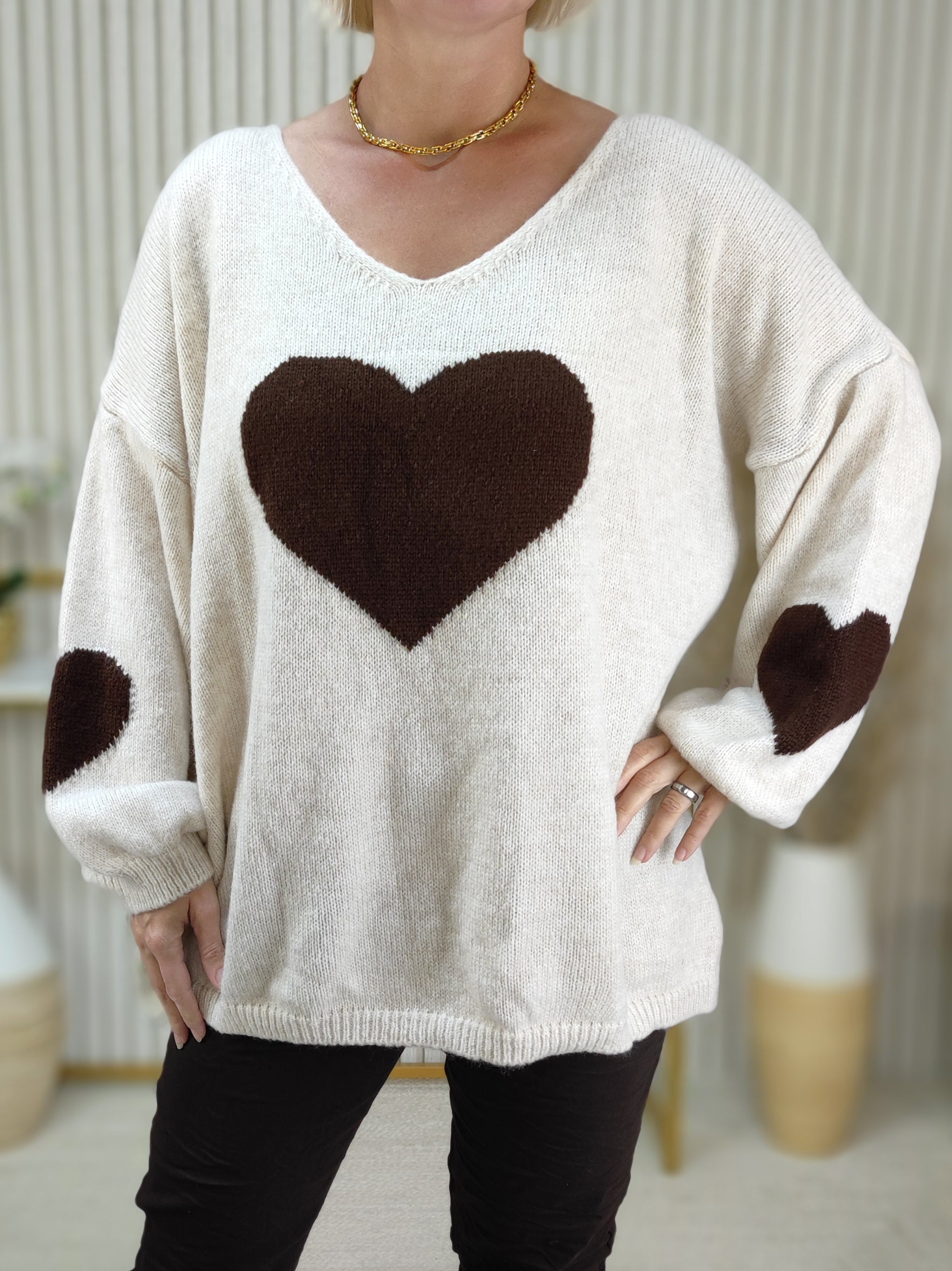 Pullover "Lovely" beige (40-46)