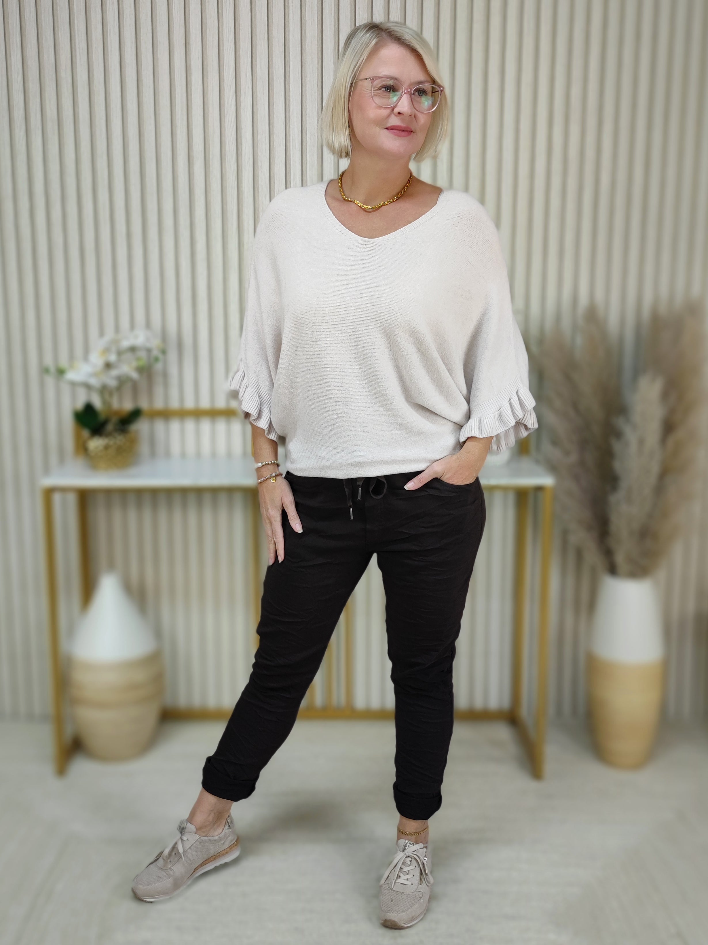 Pullover "LInda" unifarben beige (36-40/42)