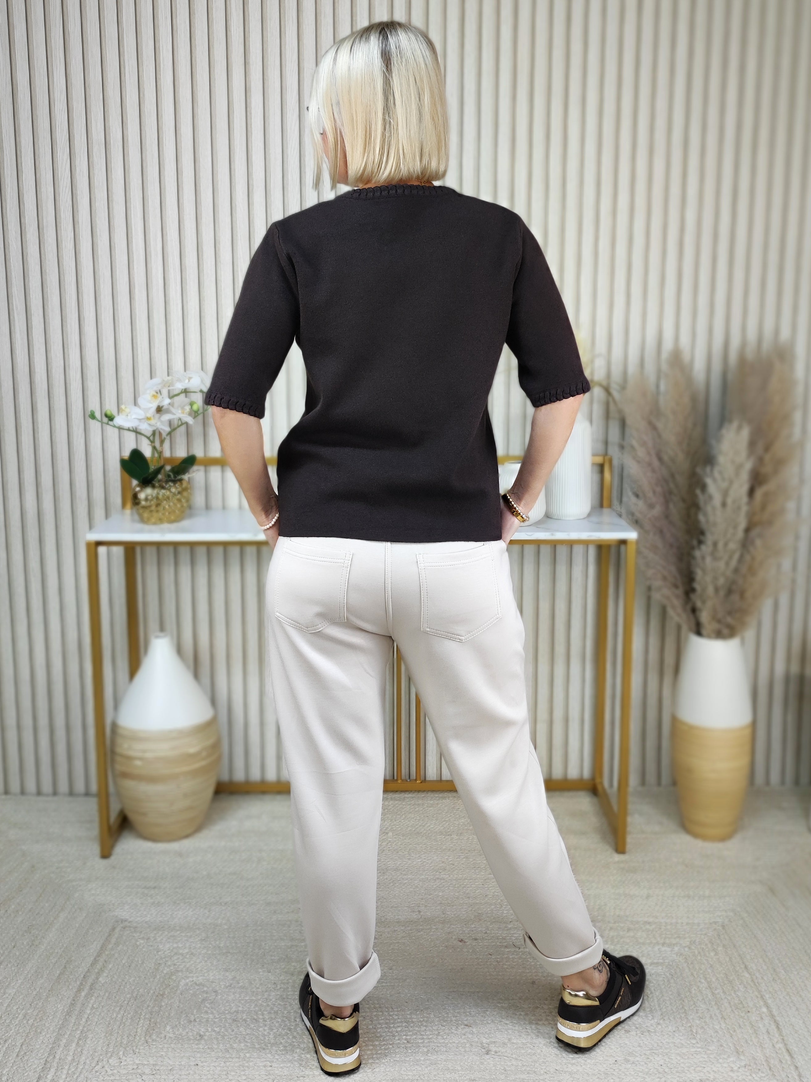 Pullover "Maja" unifarben schoko (36-42)