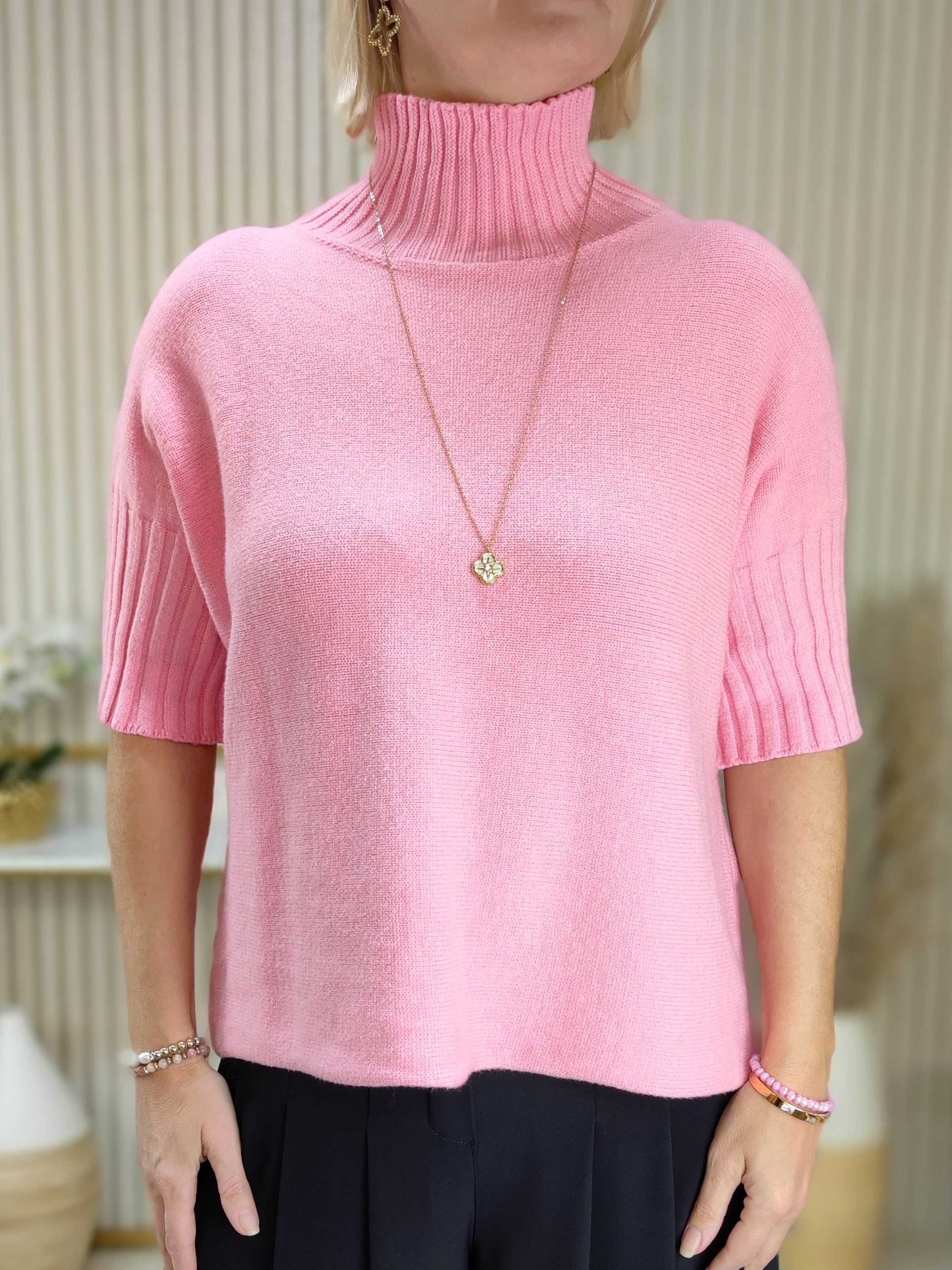 Pullover mit Turtle Neck candy (36-42)