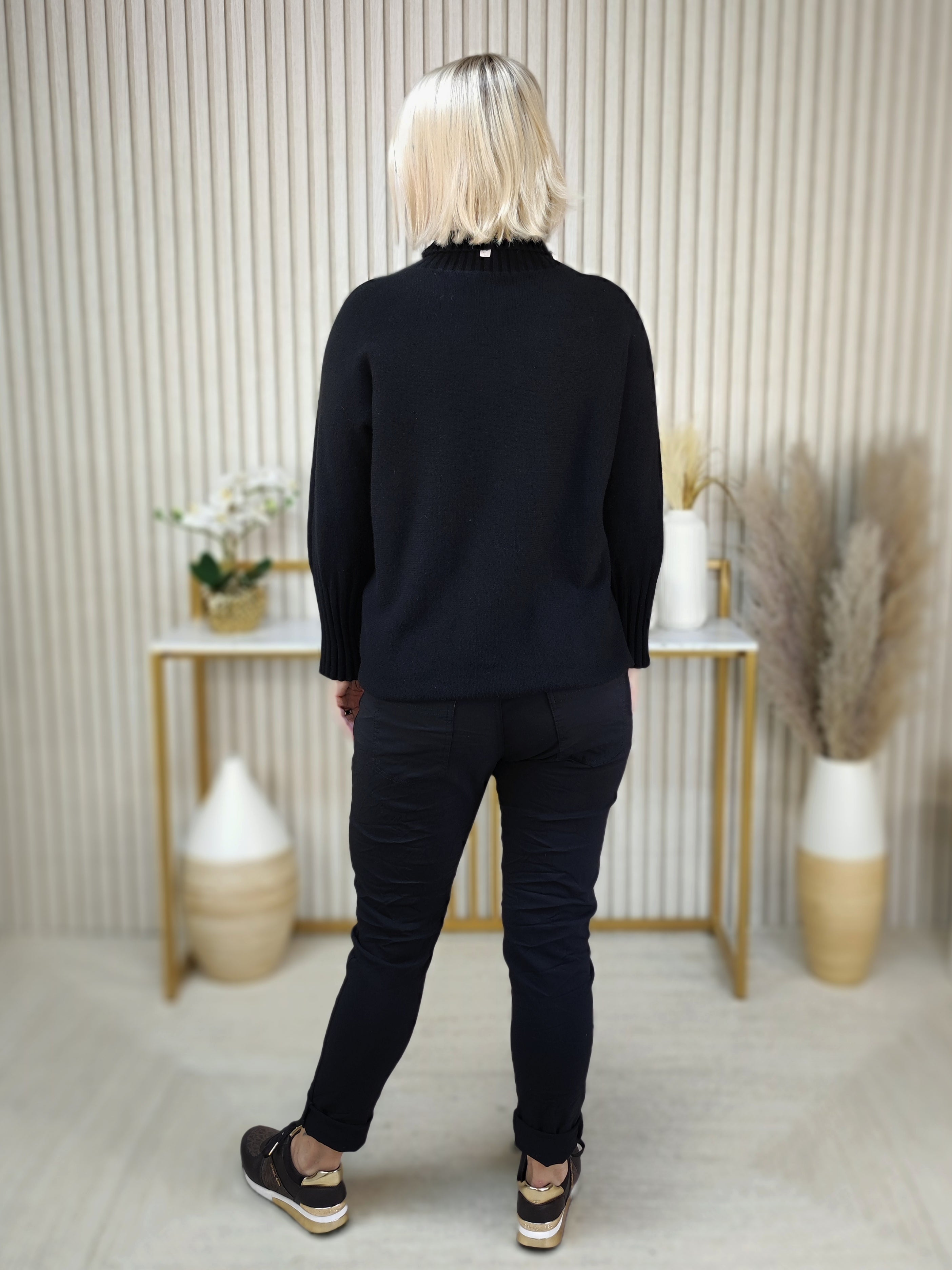Pullover mit Turtle Neck schwarz (38-42/44)