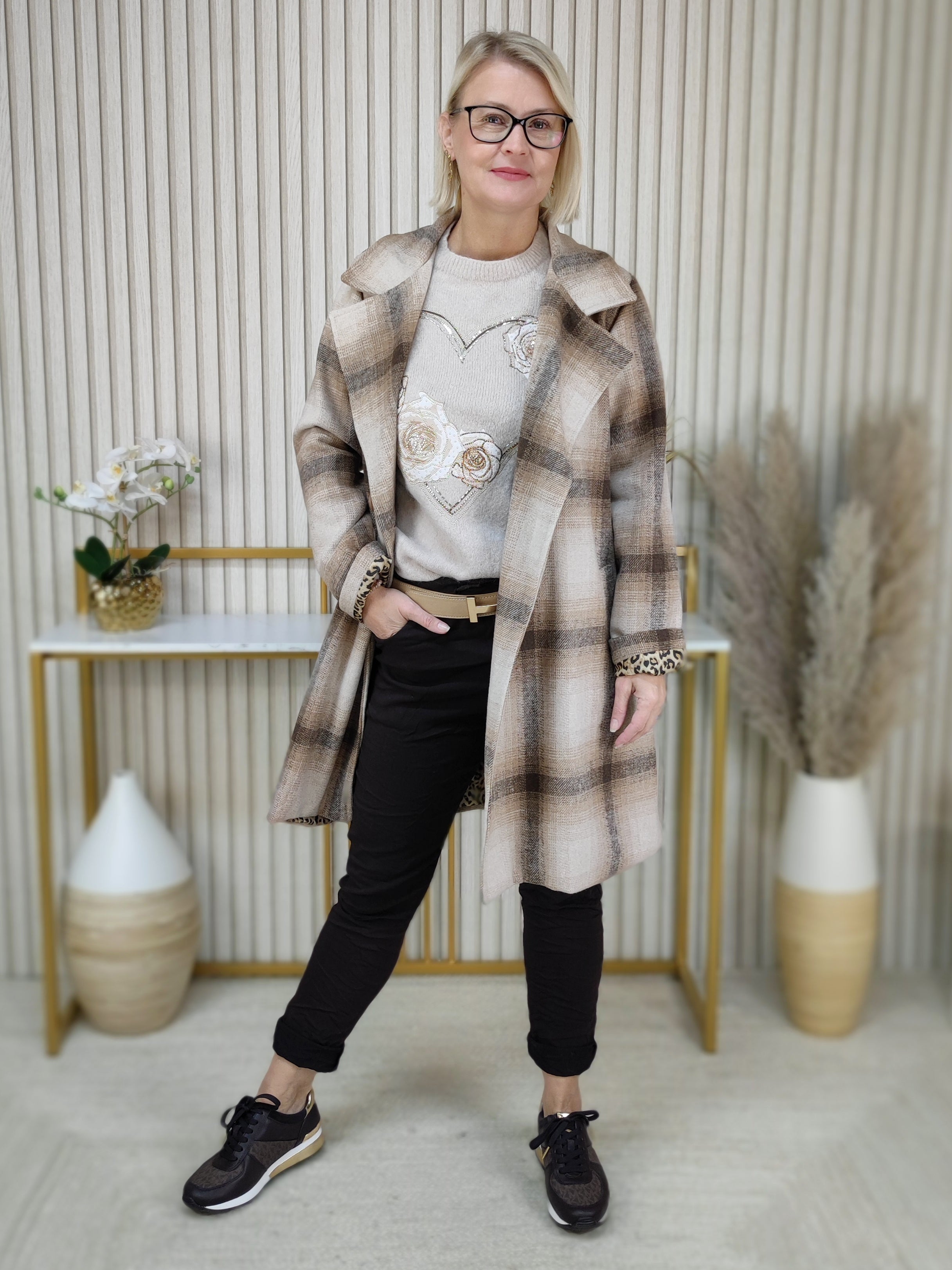 Pulli "Rosen" beige (36-42)