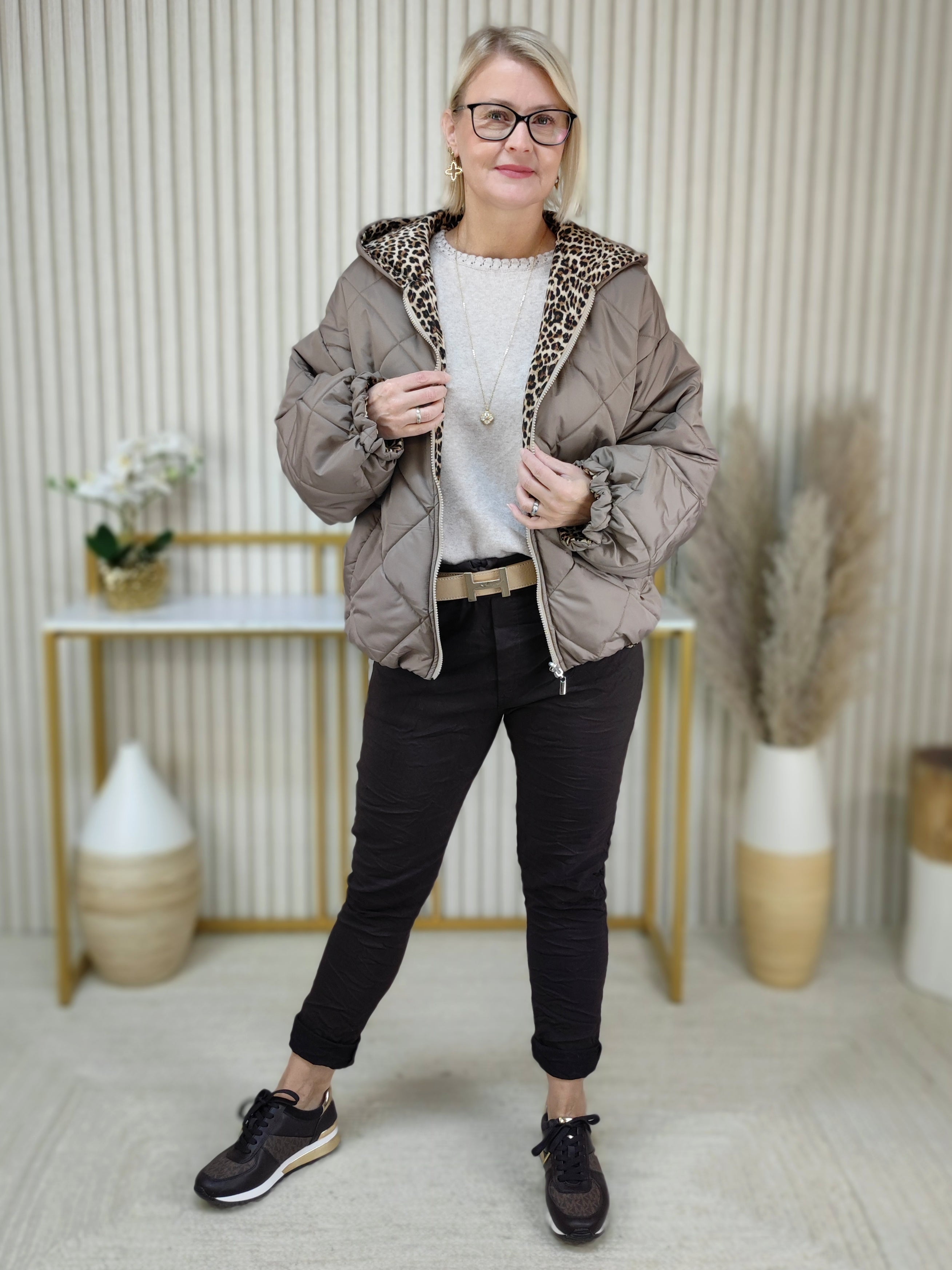Steppjacke mud (38-42/44)