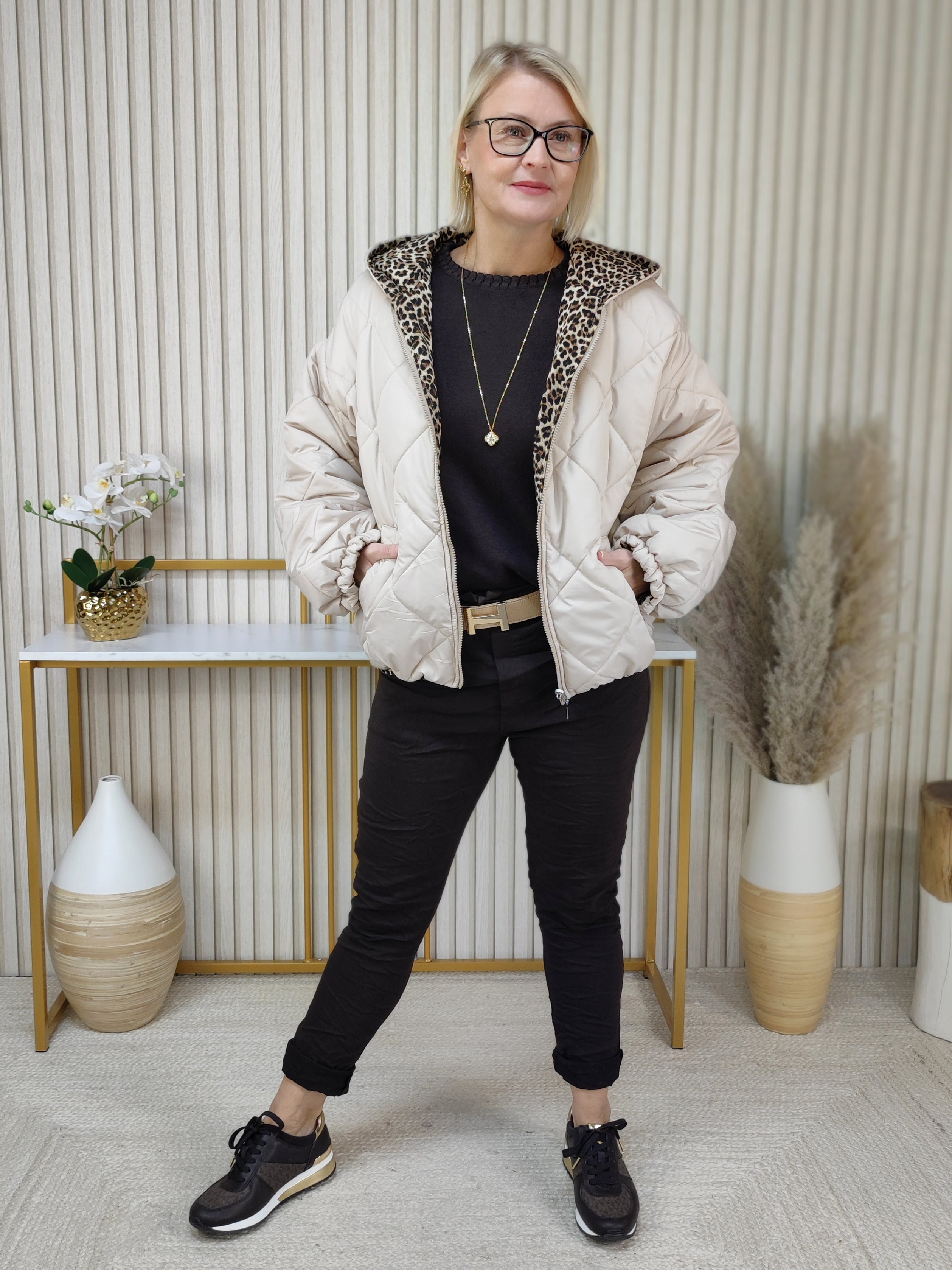 Steppjacke beige (38-42/44)