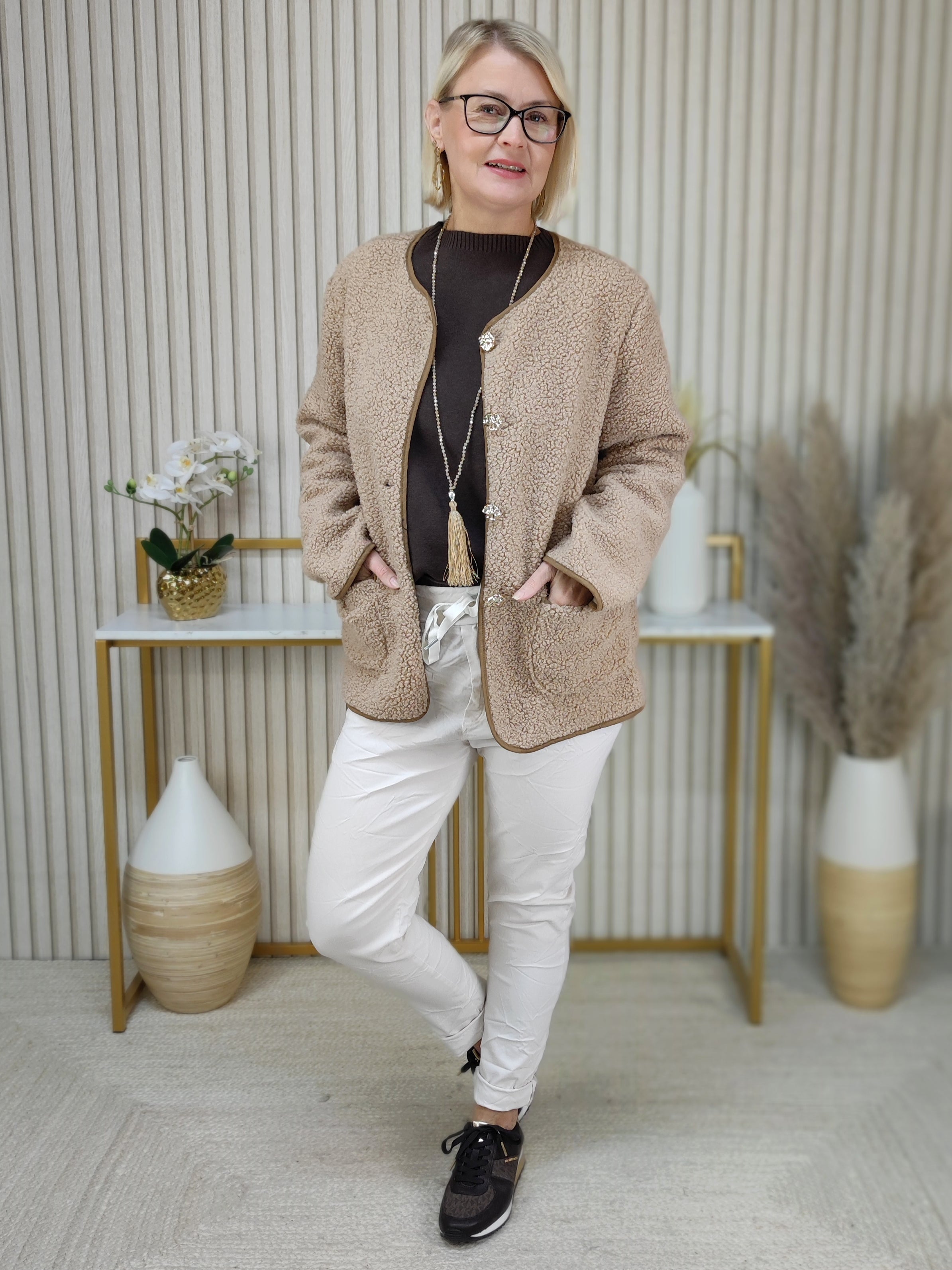 Feinstrickpullover "Stella" in schoko (38-44)