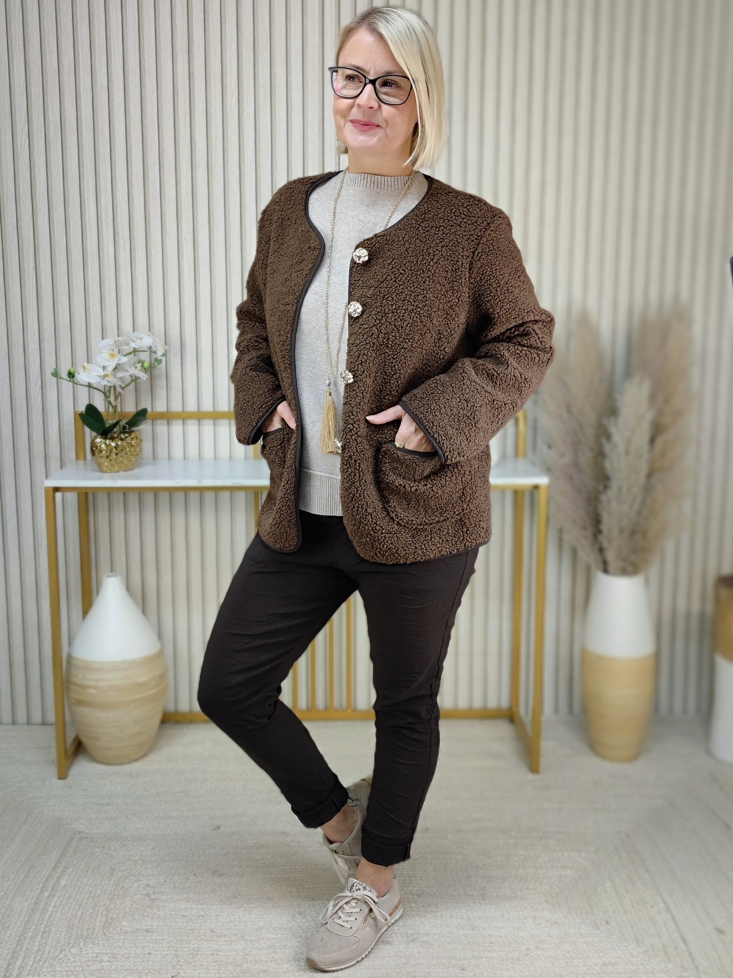 Feinstrickpullover "Stella" in beige (38-44)