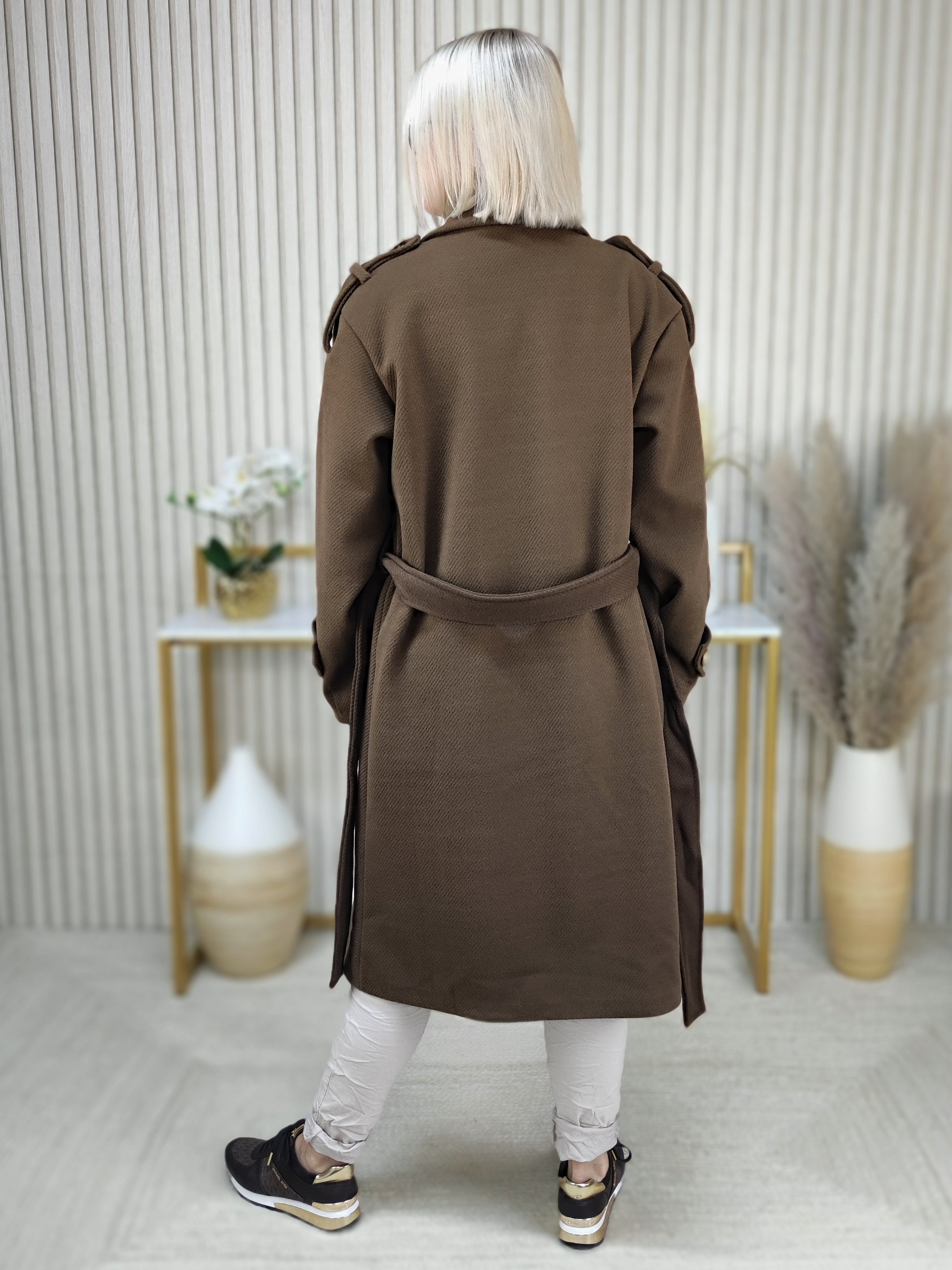 Weicher Mantel im Trenchcoat Style Braun (36-42/44)