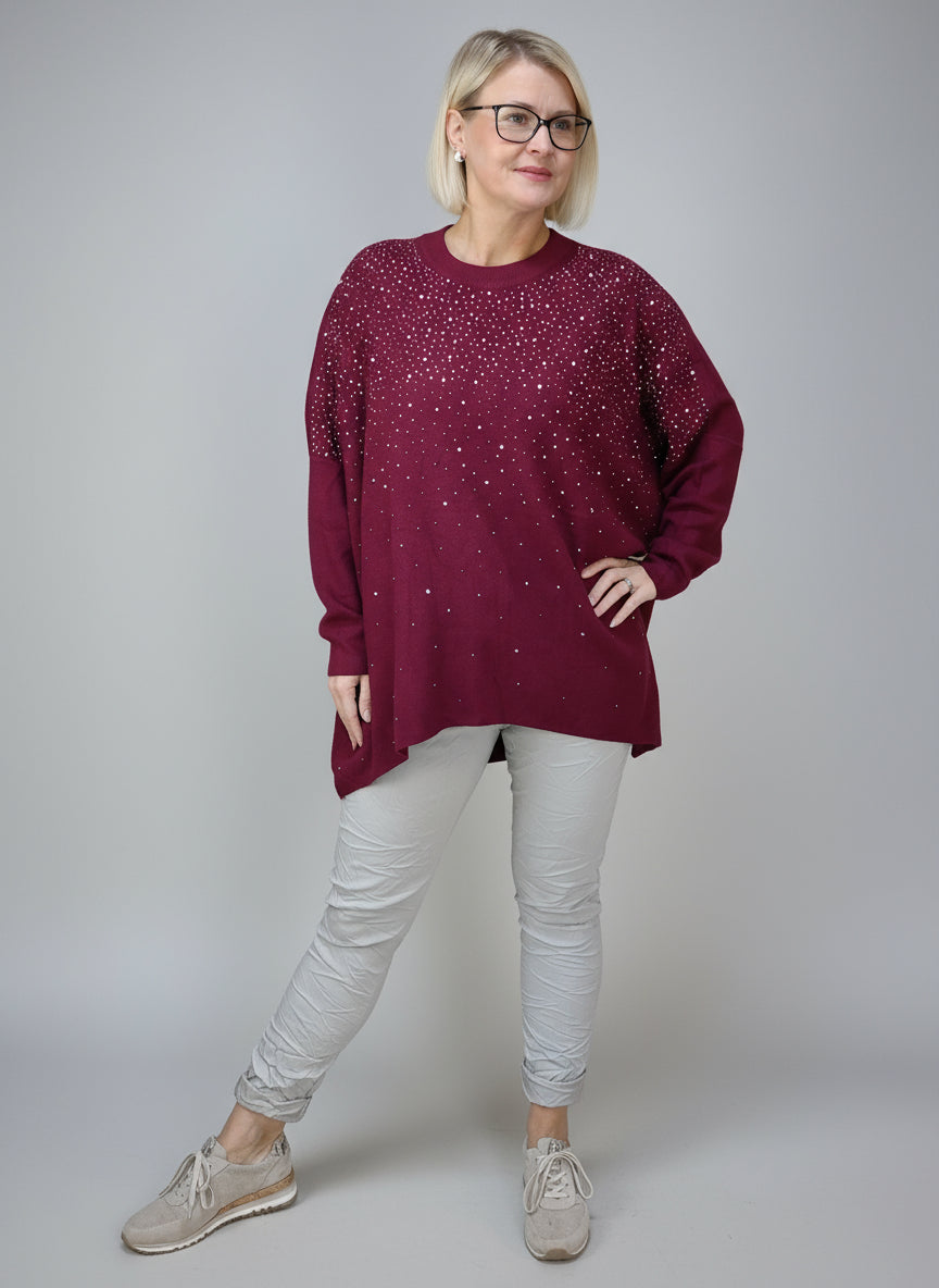 Pullover "Glamour" vino (40/42-46/48)