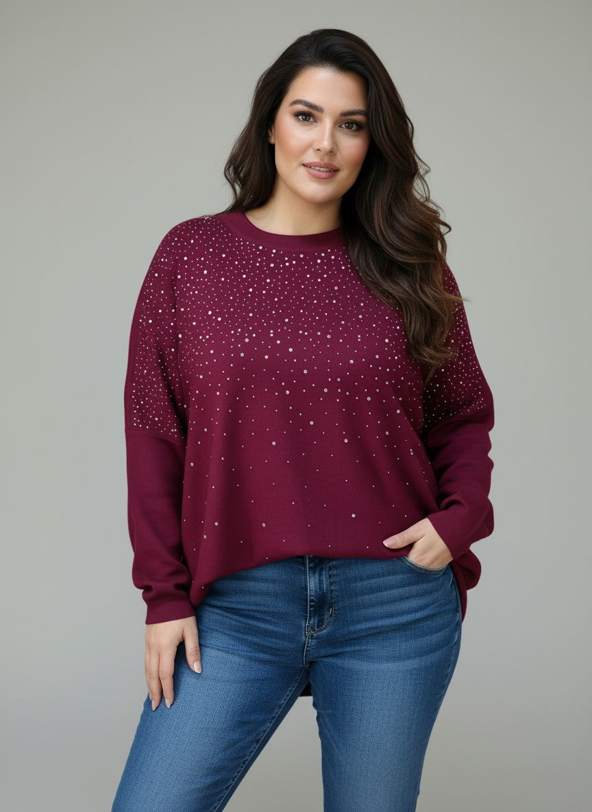 Pullover "Glamour" vino (42-46/48)