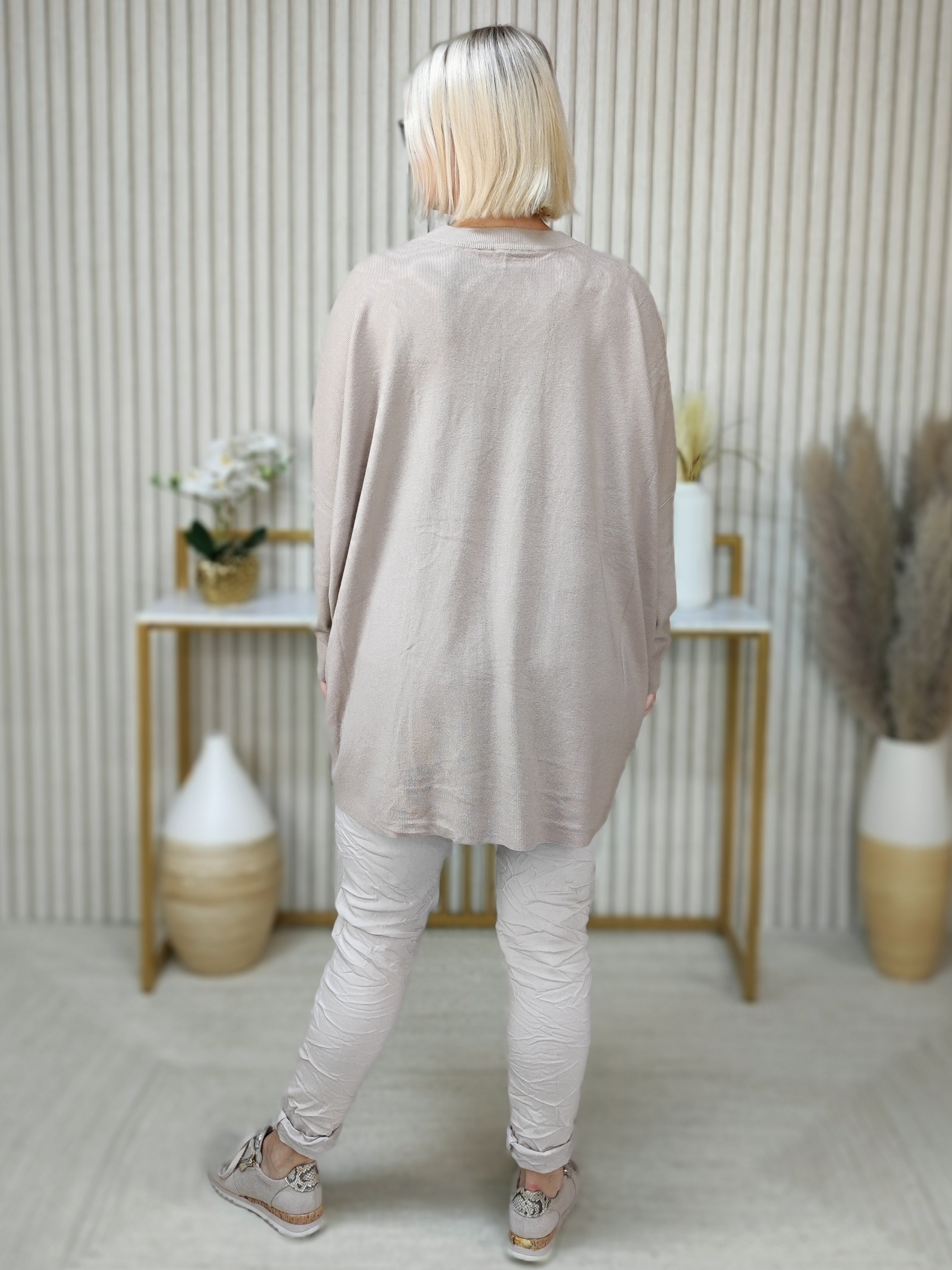 Pullover "Glamour" beige (40/42-46/48)