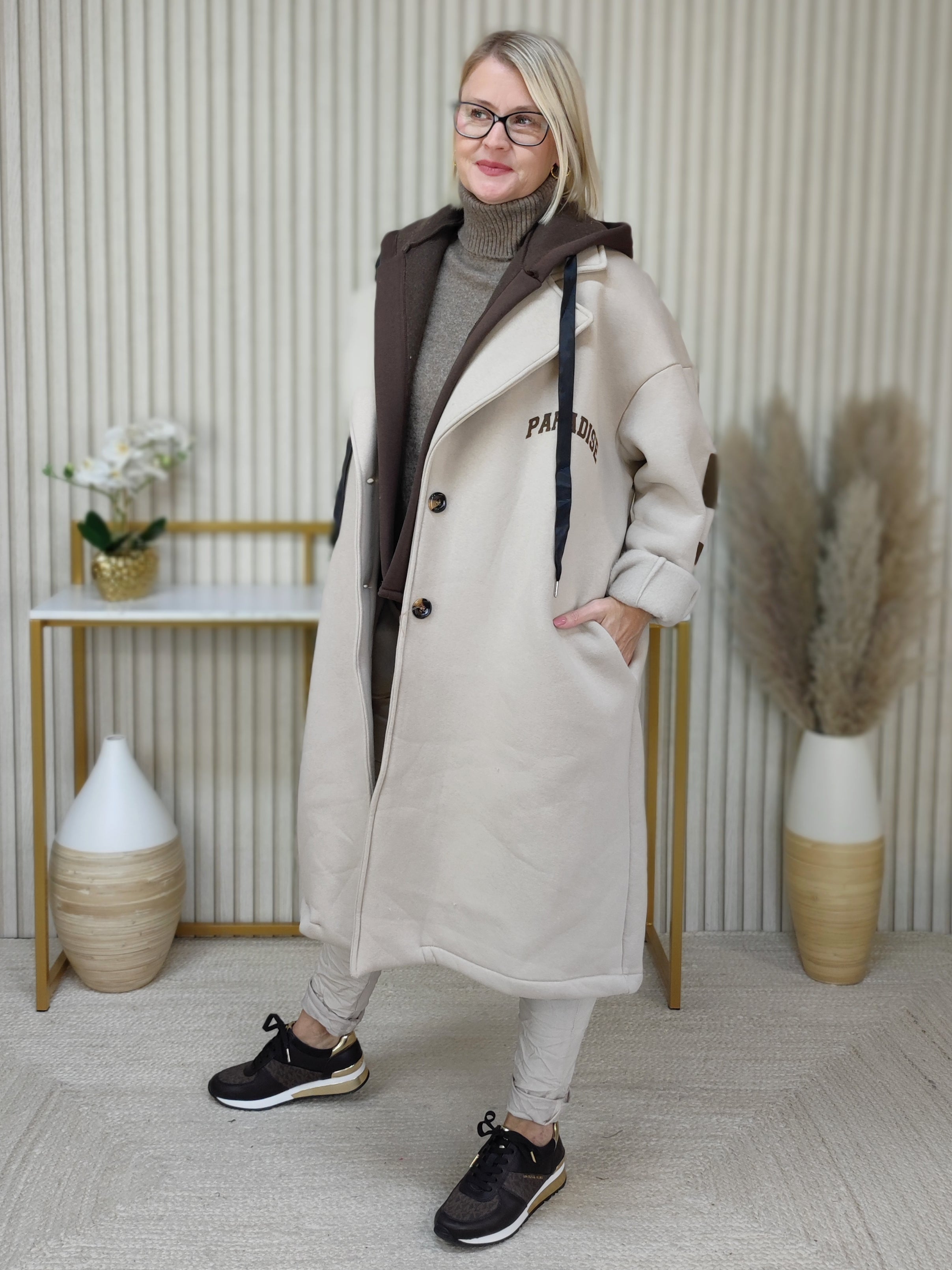 Sportlicher Mantel "Paradise" in beige (40-44/46)