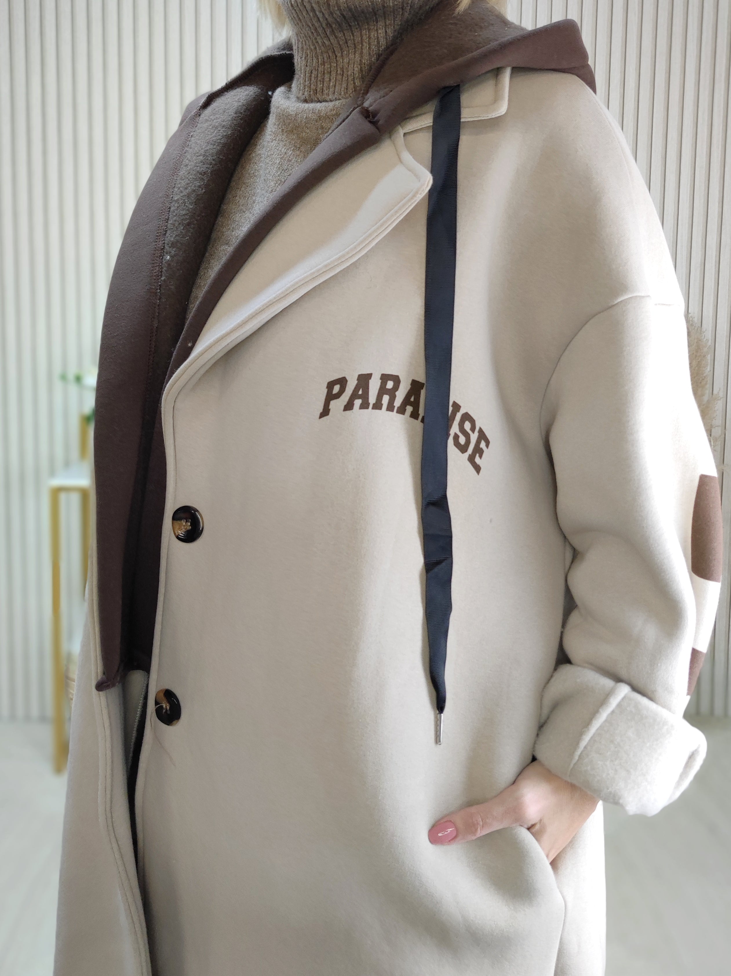 Sportlicher Mantel "Paradise" in beige (40-44/46)