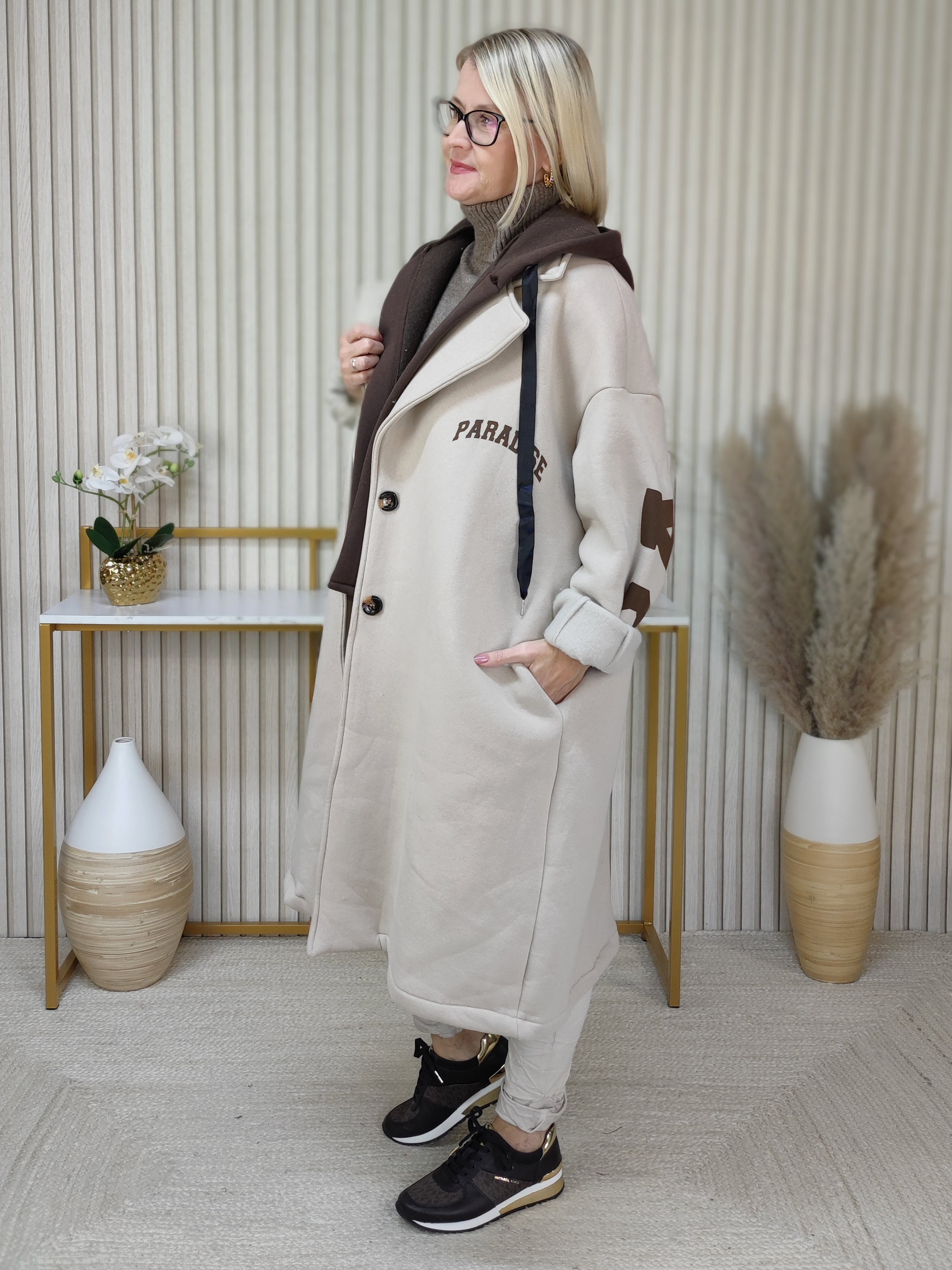 Sportlicher Mantel "Paradise" in beige (40-44/46)