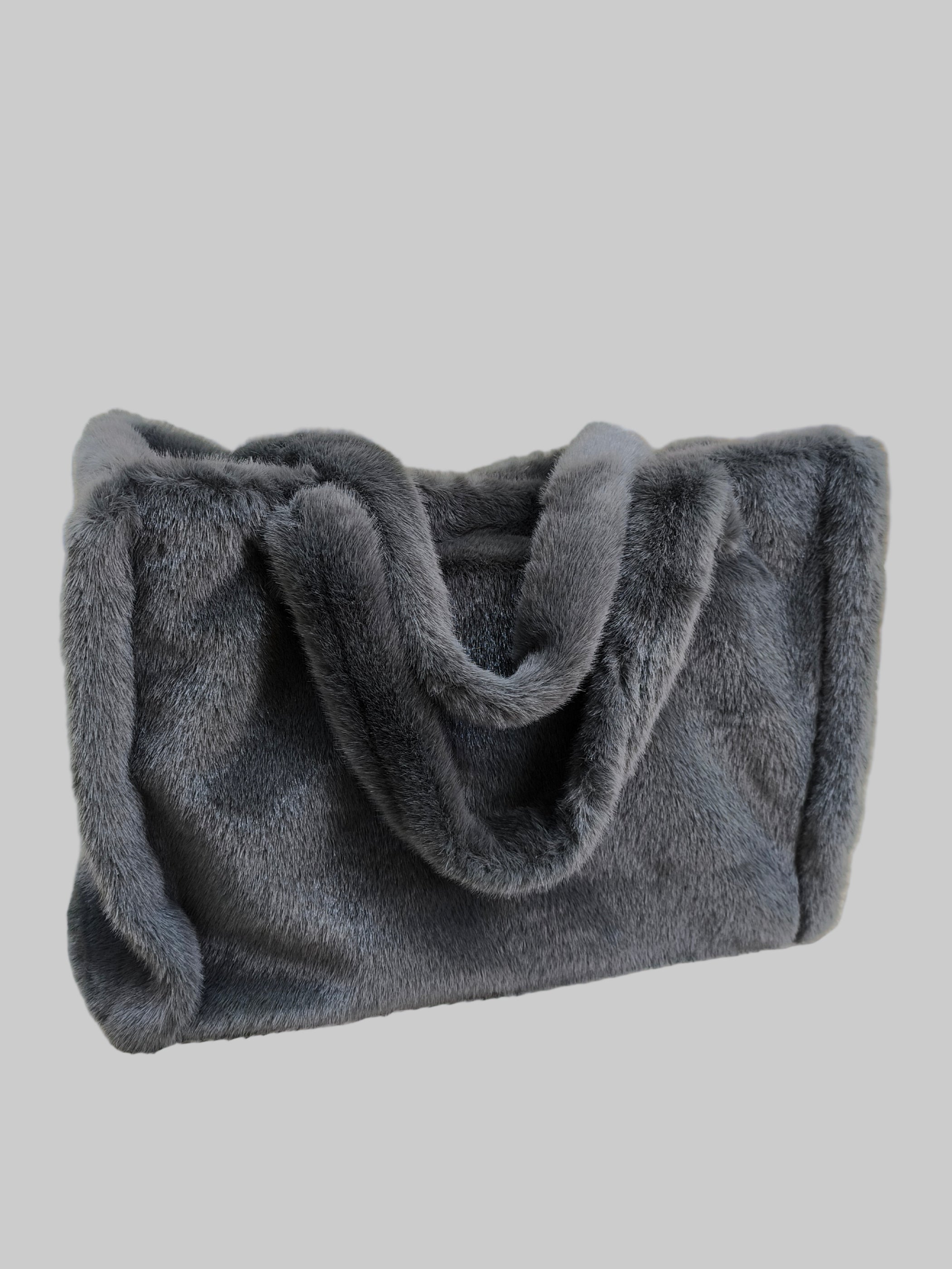 Grosse Felltasche grau