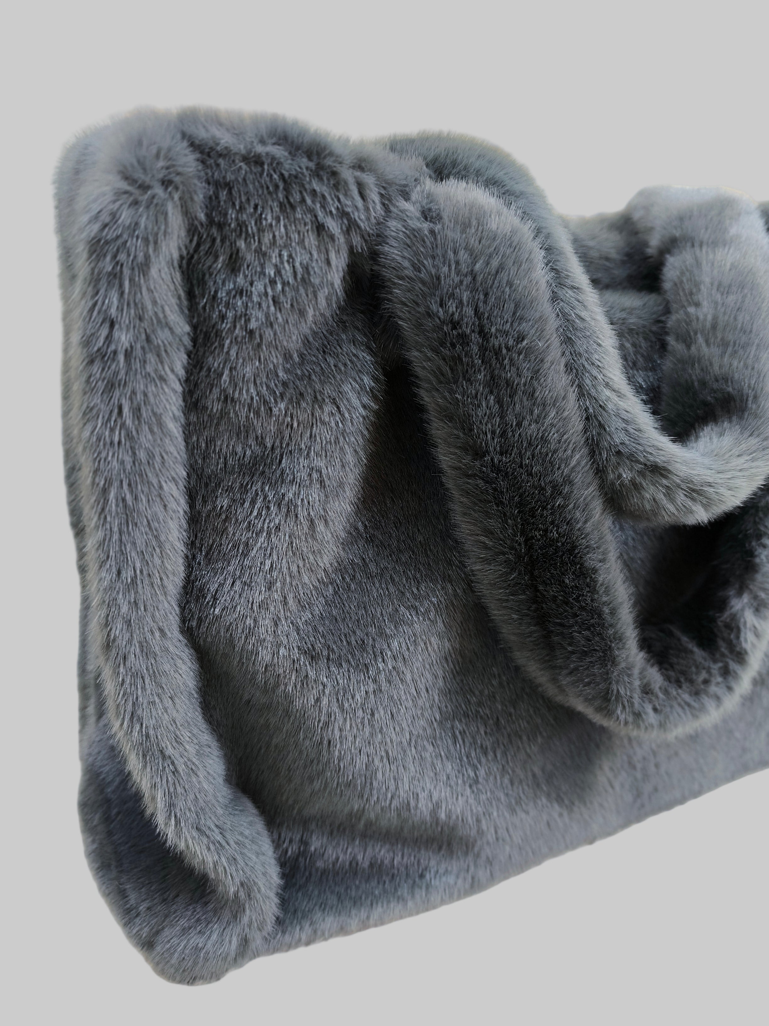 Grosse Felltasche grau