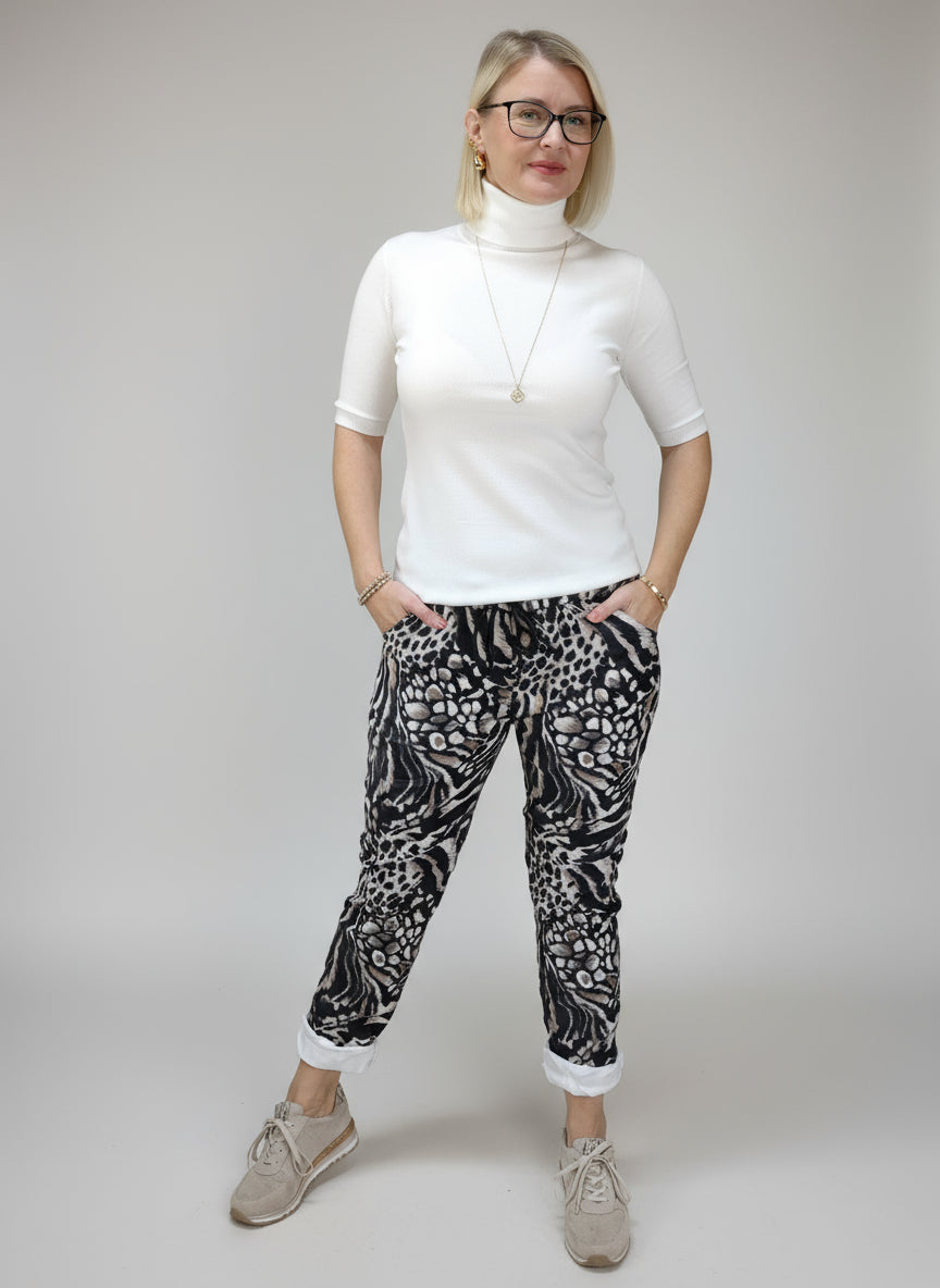 Leichter Unterziehpullover "Susi" mit kurzem Arm weiss (36-42)