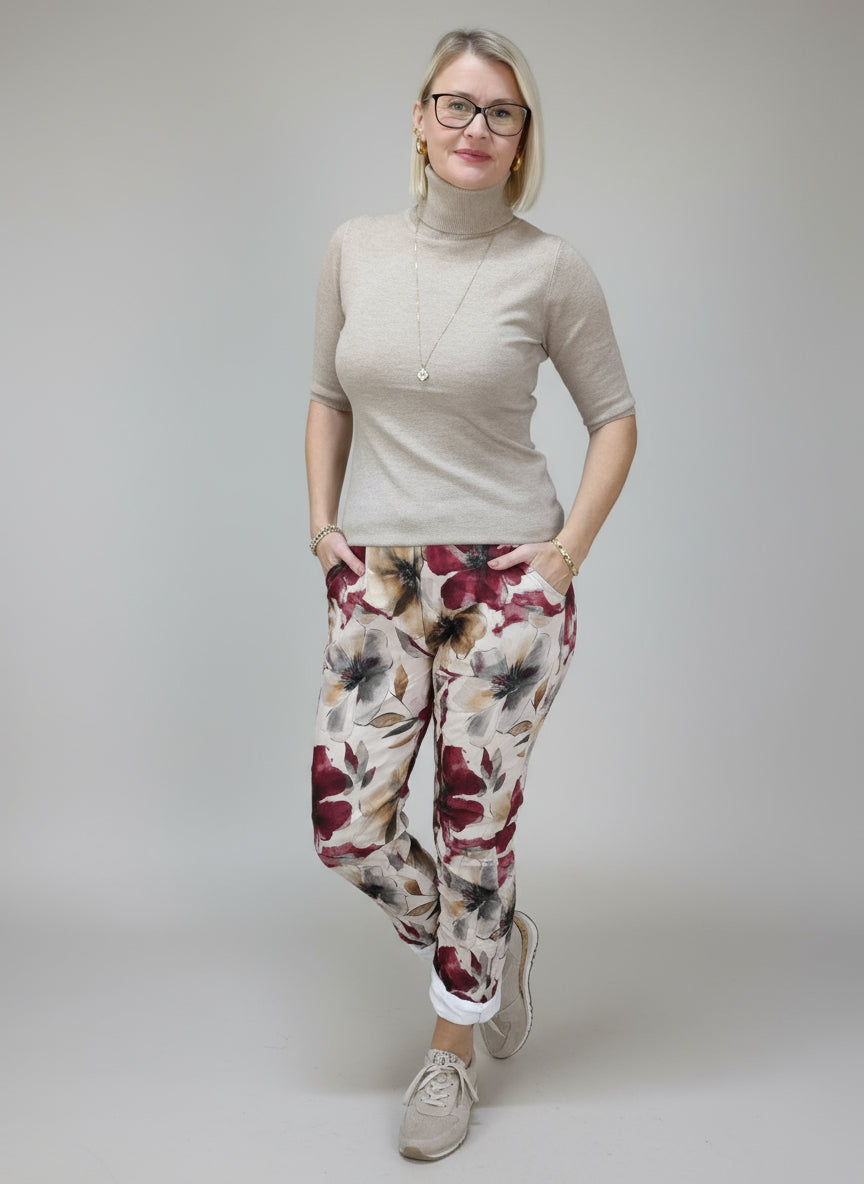 Leichter Unterziehpullover "Susi" mit kurzem Arm camel (36-42)