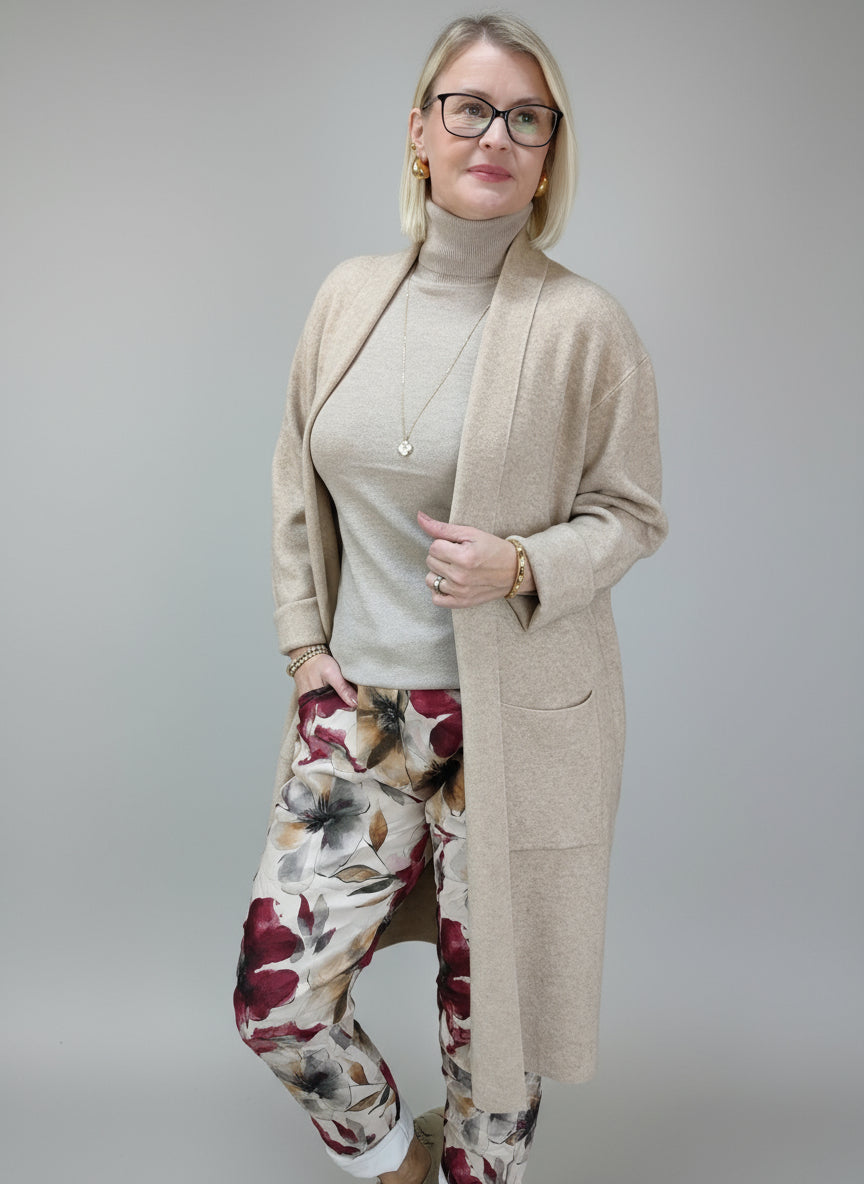 Weicher Cardigan Uni light camel (38-44)