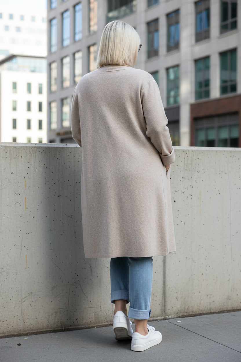 Weicher Cardigan Uni light camel (38-44)