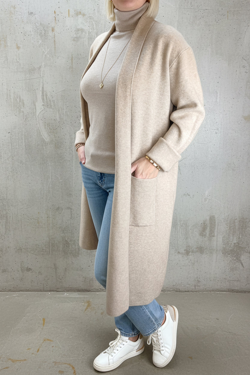 Weicher Cardigan Uni light camel (38-44)