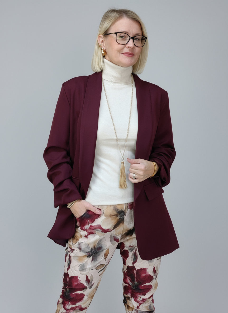 Stylischer Blazer vino (36-40)