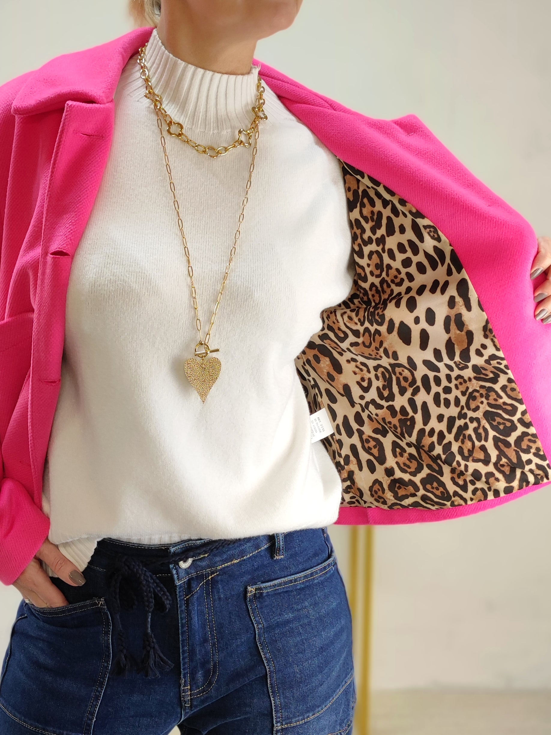 Kurz - Jacke in pink (S-XL)