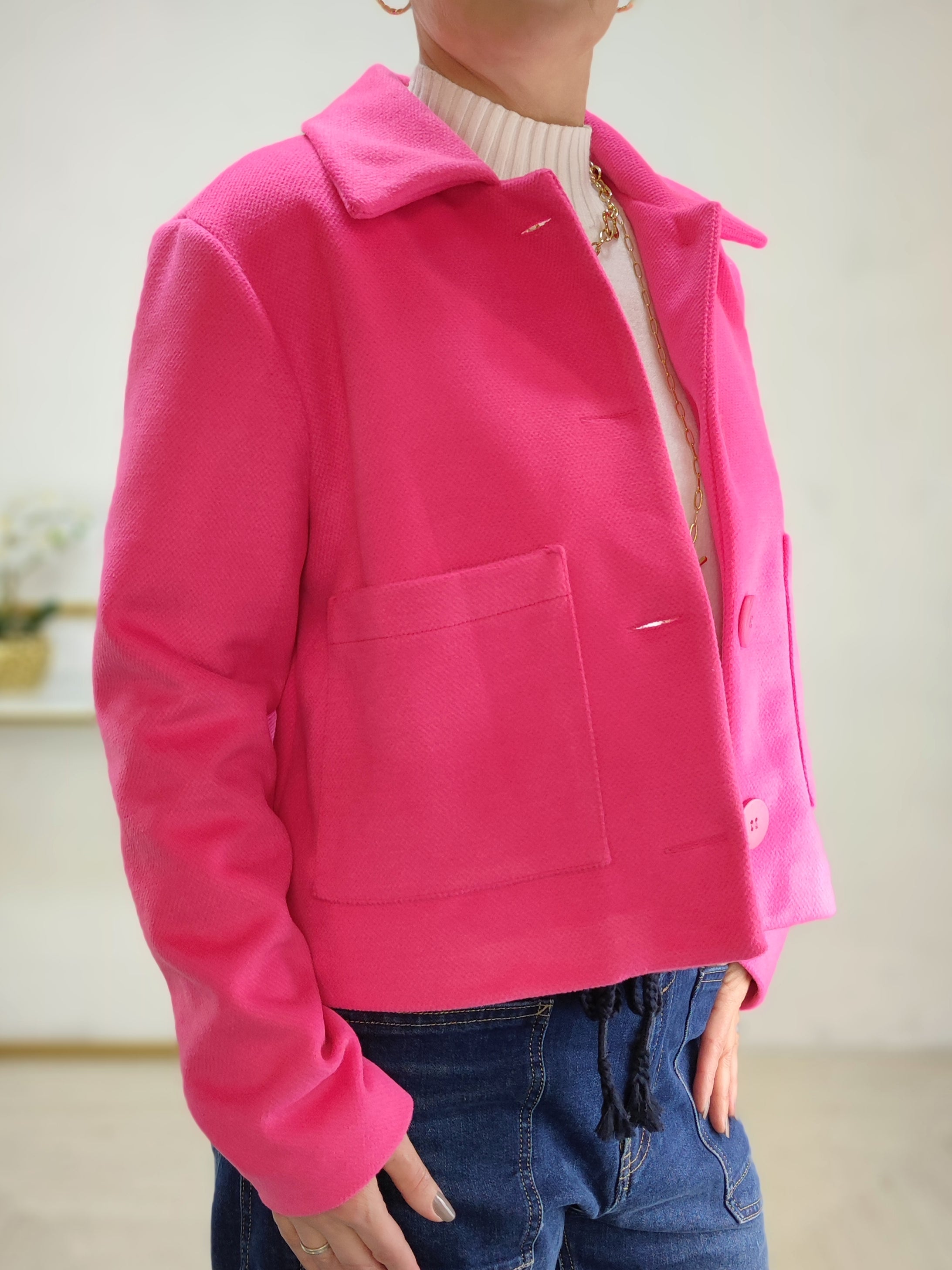 Kurz - Jacke in pink (S-XL)