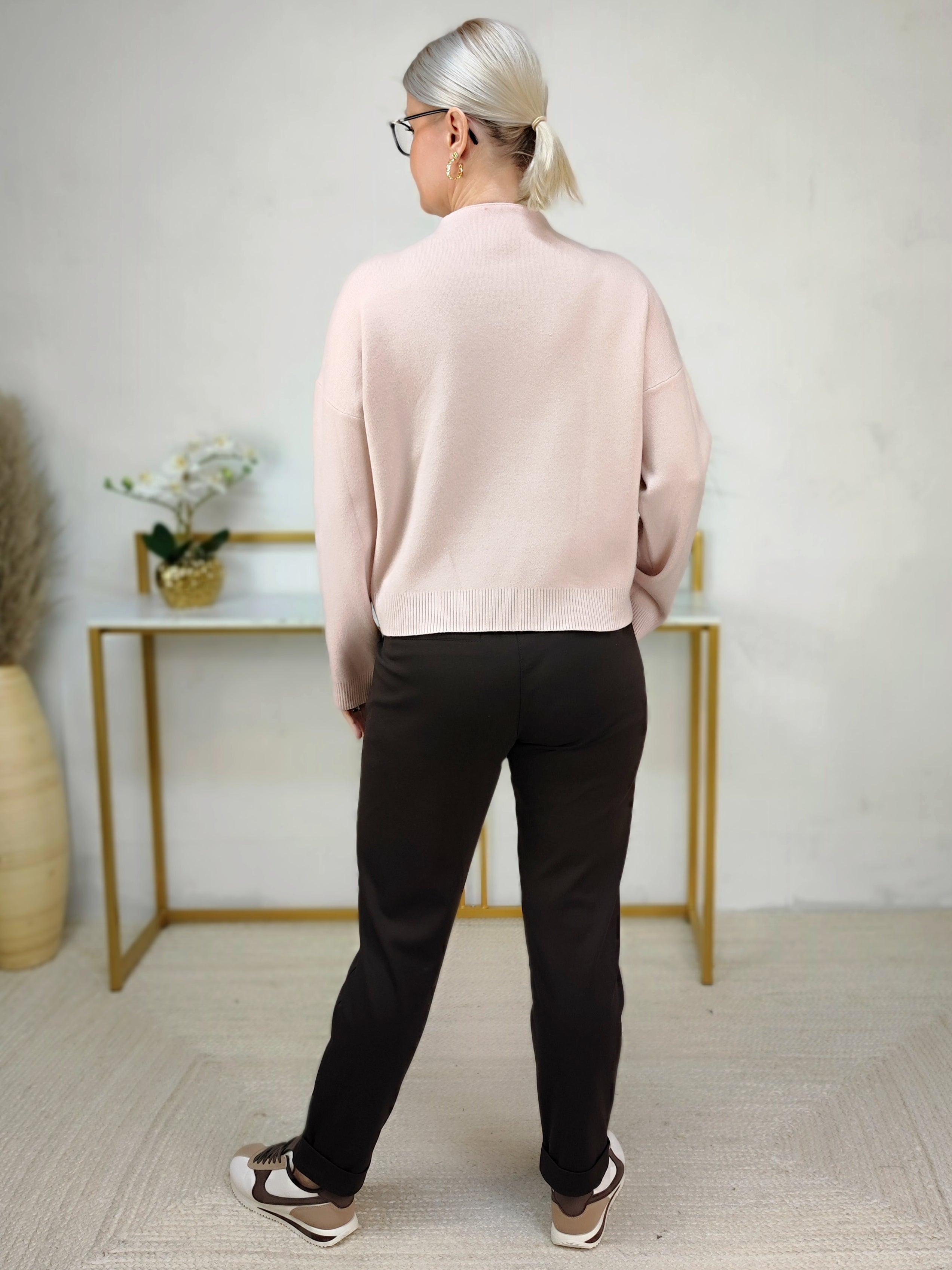 Pullover "Teddybär" in altrosa (36-42)