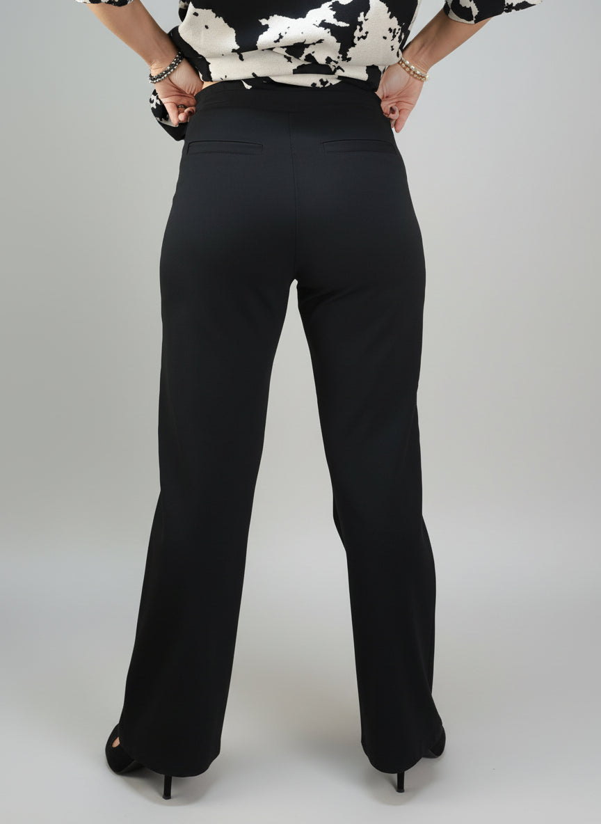 Stoffhose gerader Schnitt in schwarz (XS - XL)