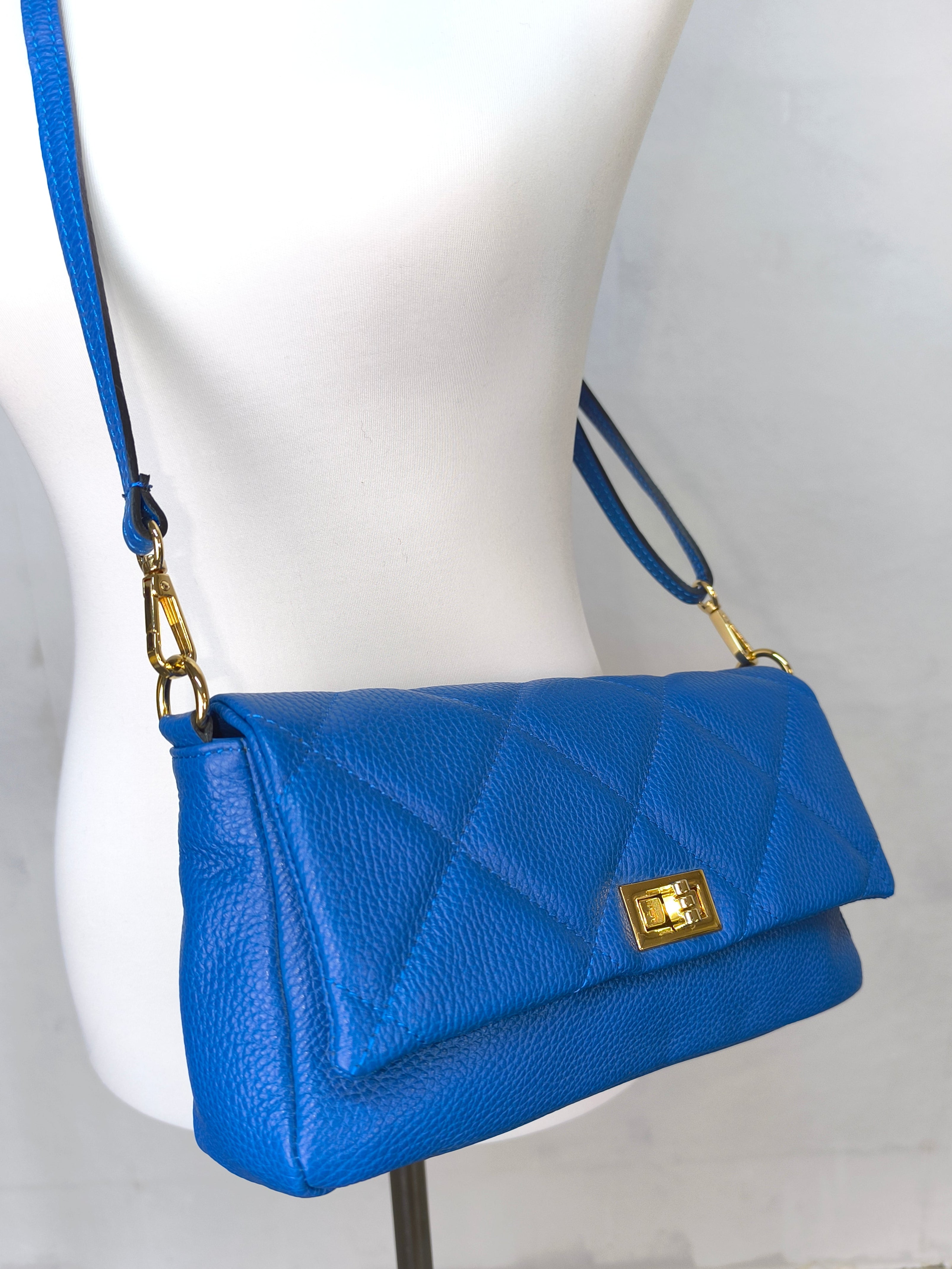 Lederhandtaschen/Clutch blau