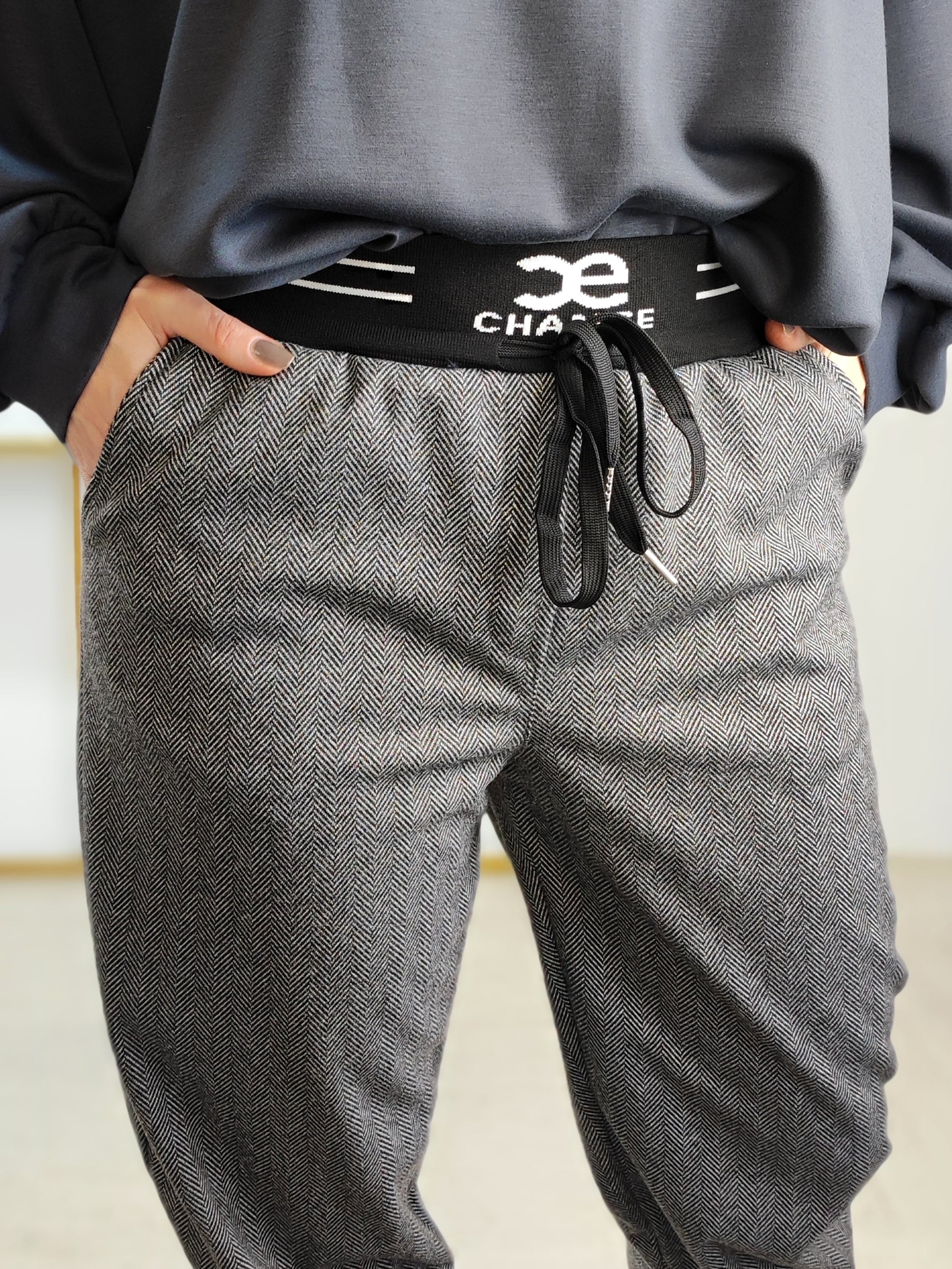 Stoffhose "Change" schwarz/grau (38-42)