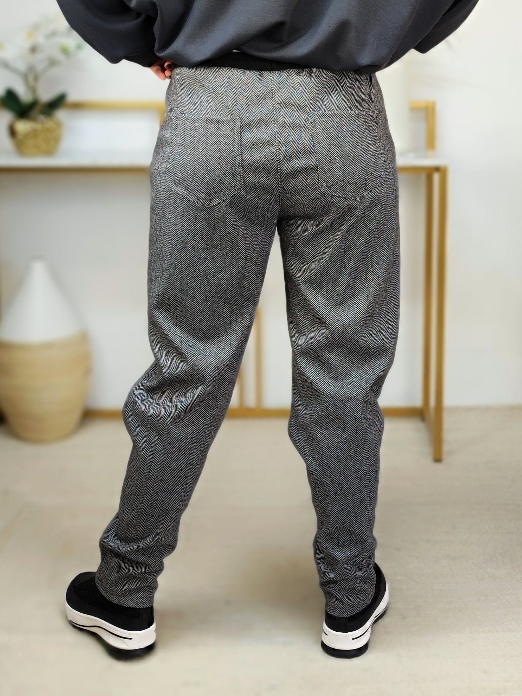 Stoffhose "Change" schwarz/grau (38-42)